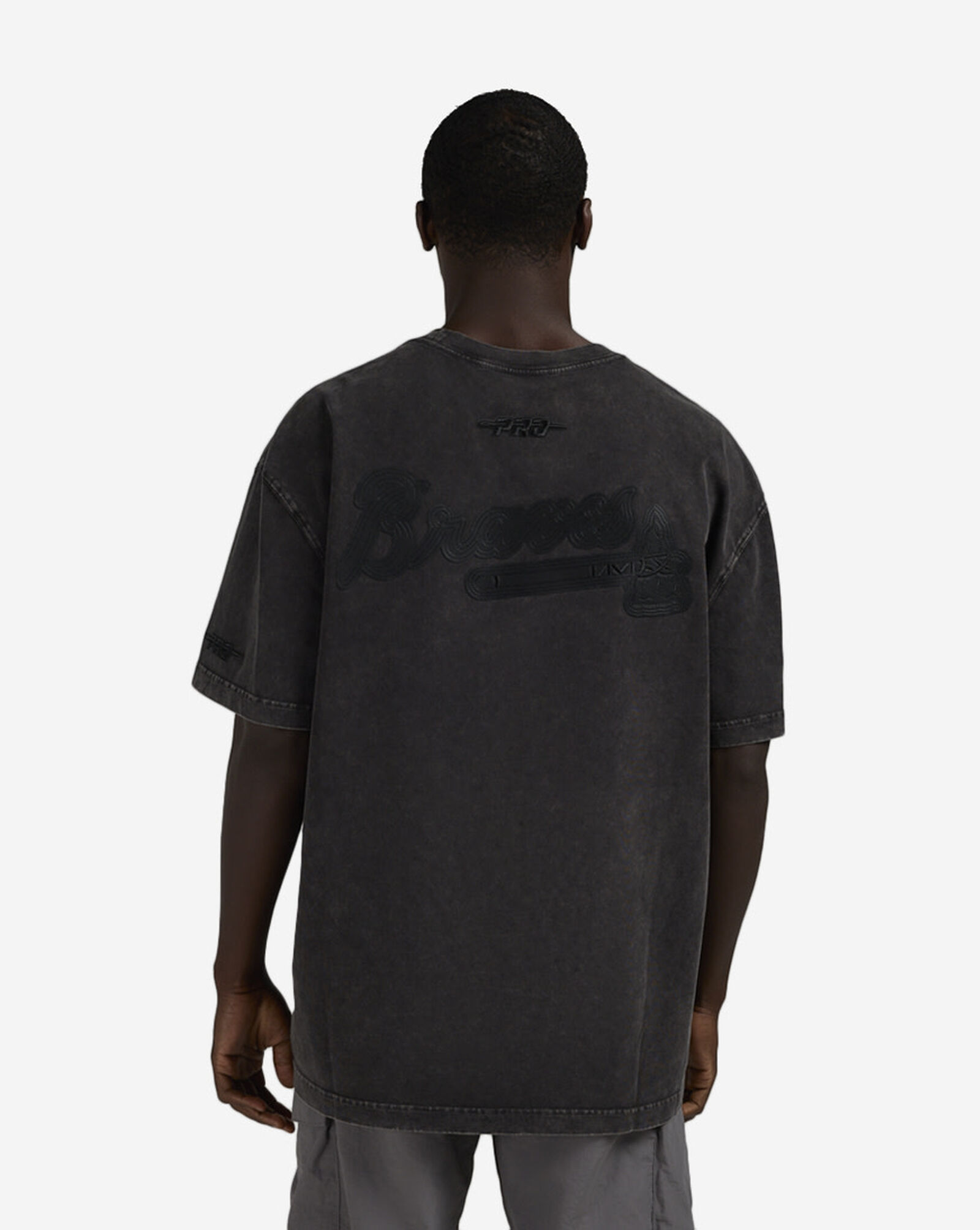 Atlanta Braves Washed Vanguard Tee Washed Black