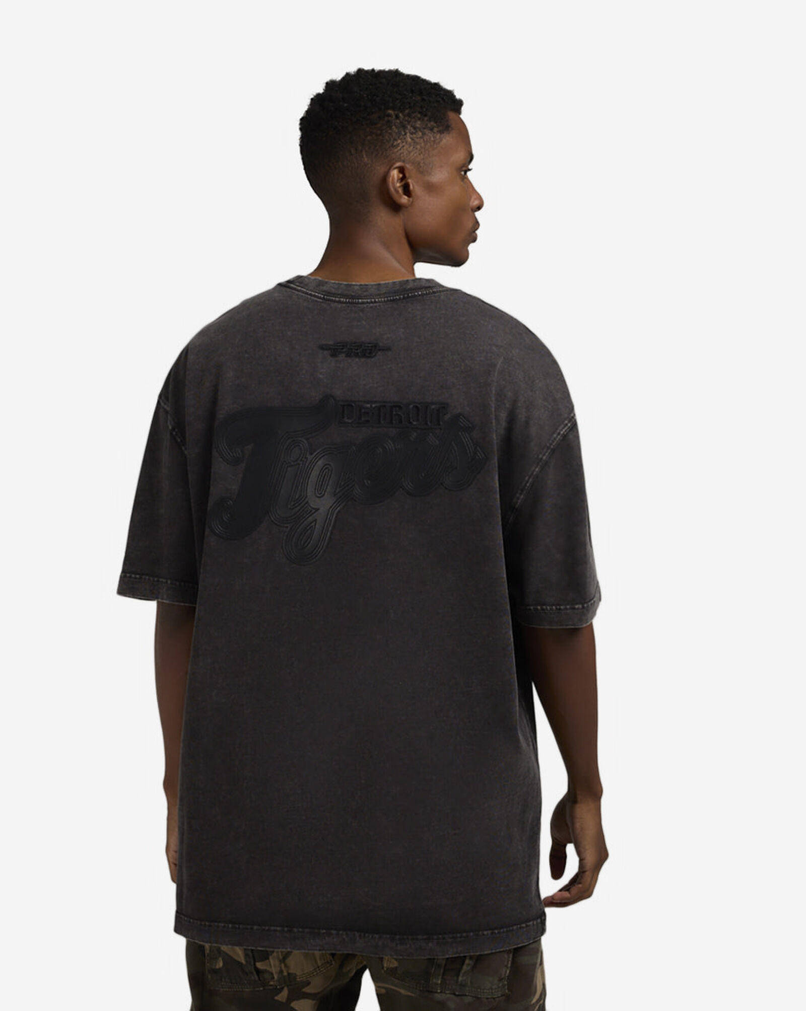 Detroit Tigers Washed Vanguard Tee Washed Black
