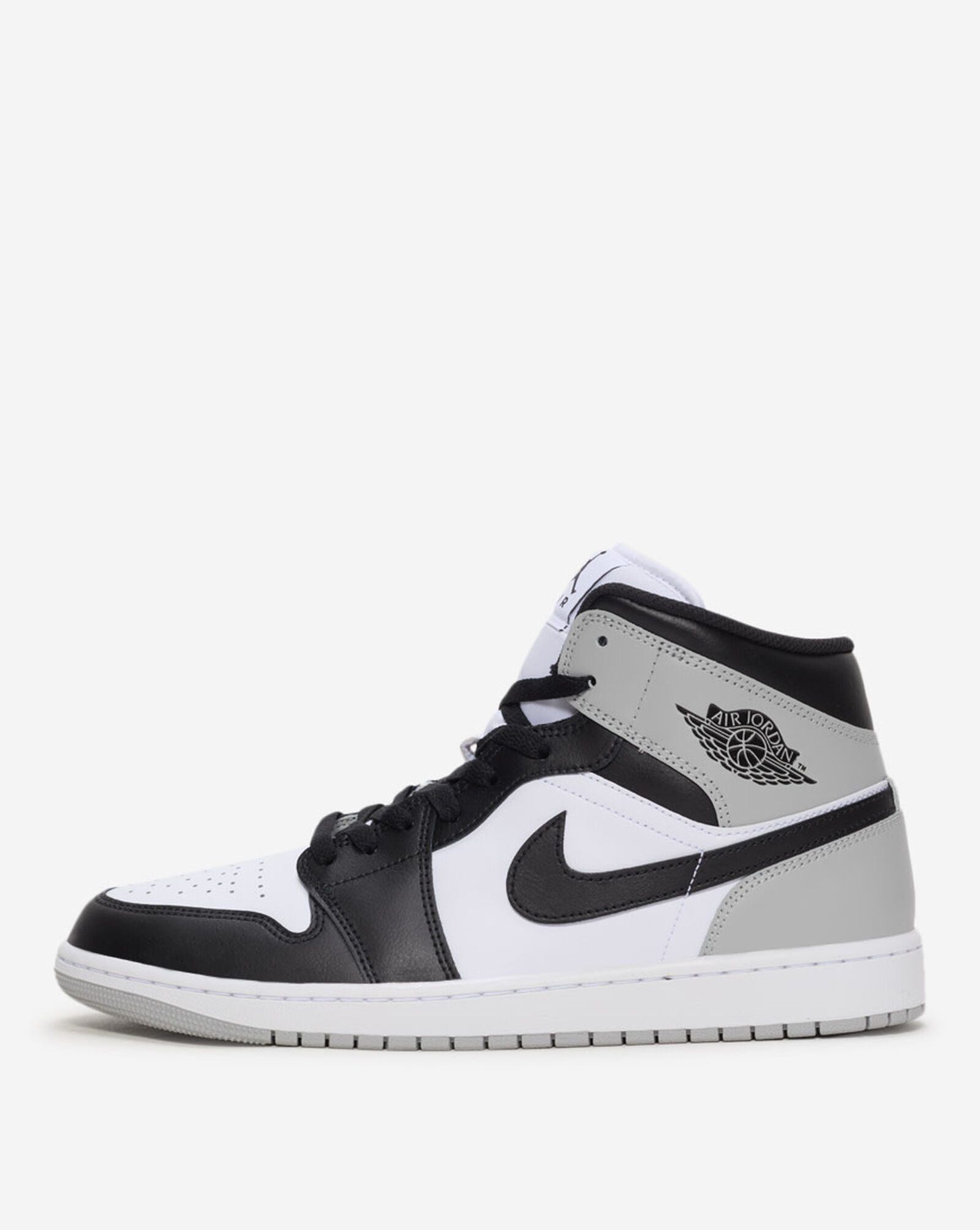 Air Jordan 1 Mid White | Black | Light Smoke Grey