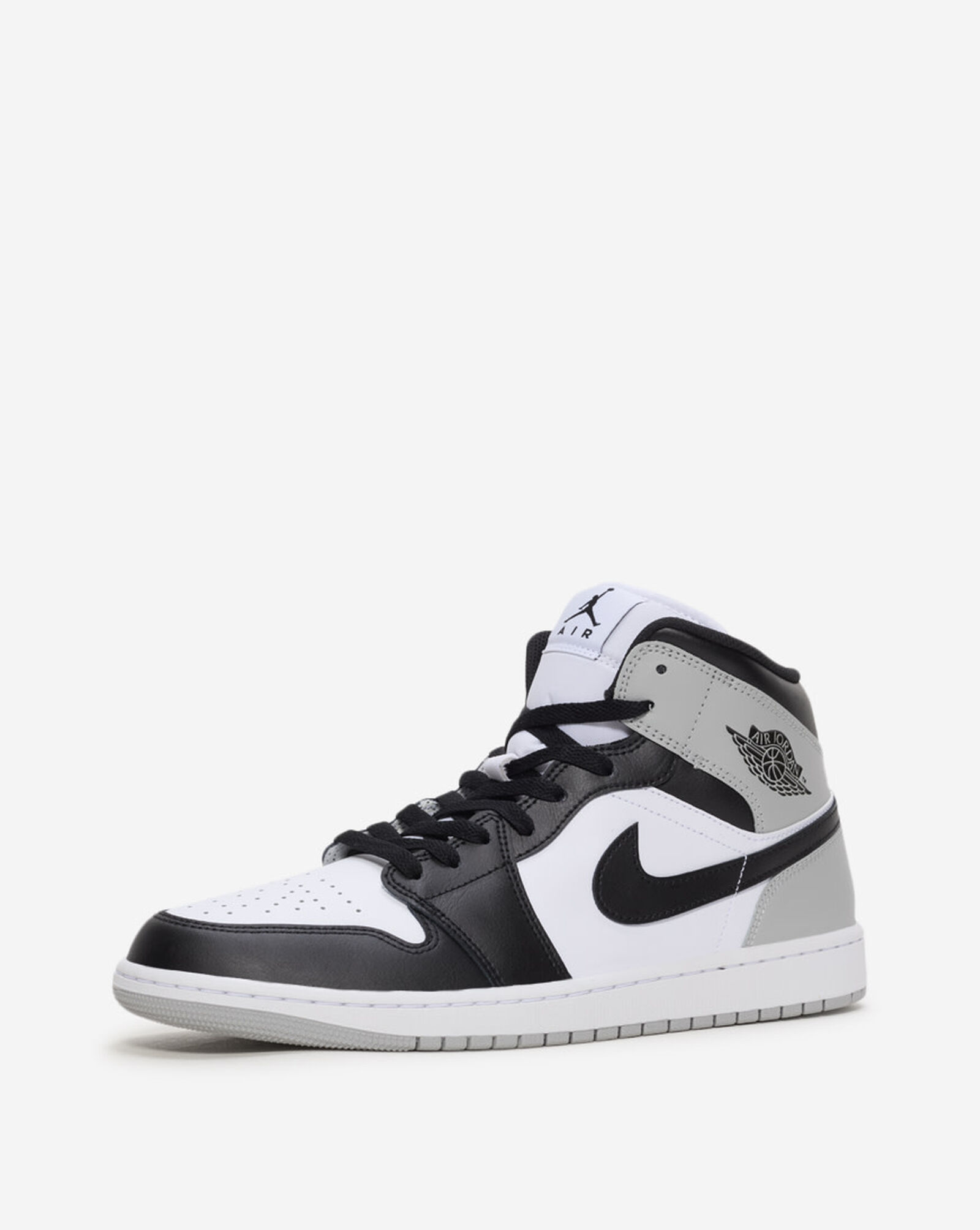 Air Jordan 1 Mid White | Black | Light Smoke Grey