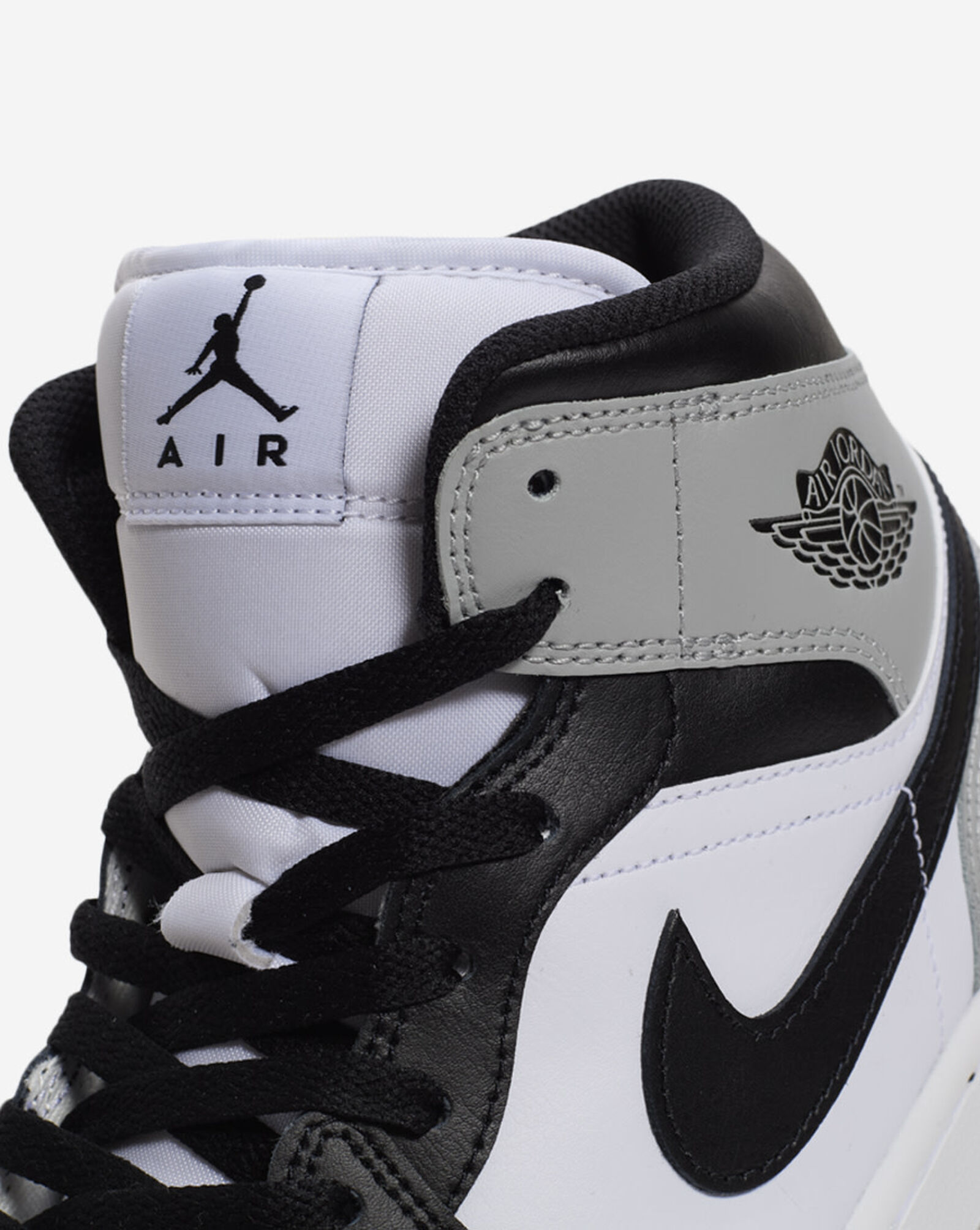 Air Jordan 1 Mid White | Black | Light Smoke Grey 8 Air Jordan 1 Mid White | Black | Light Smoke Grey