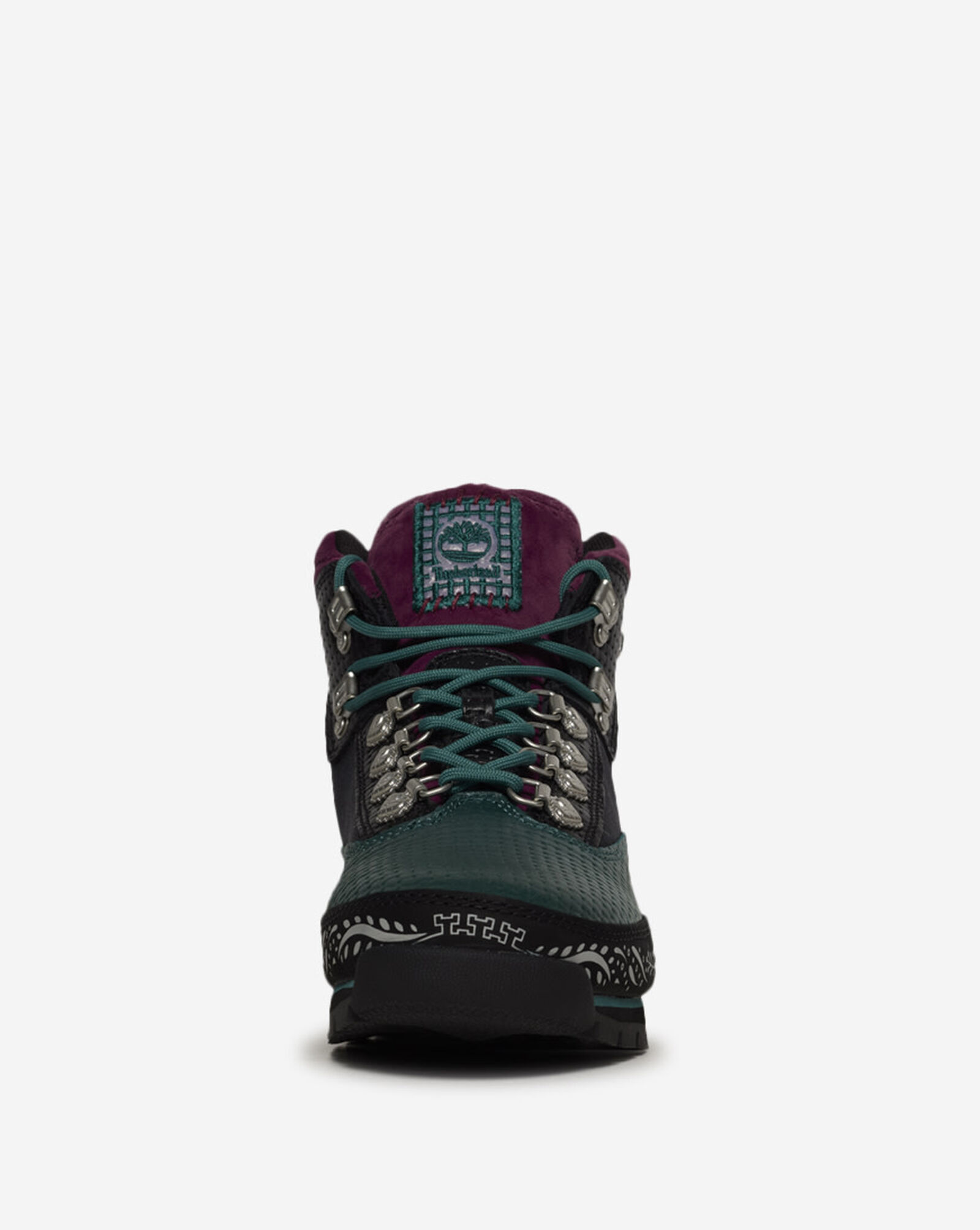 Dia de Muertos Euro Hiker Boot Teal Full | Grain