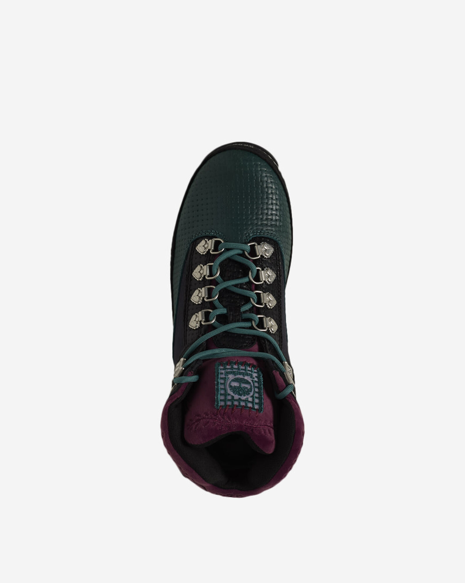 Dia de Muertos Euro Hiker Boot Teal Full | Grain