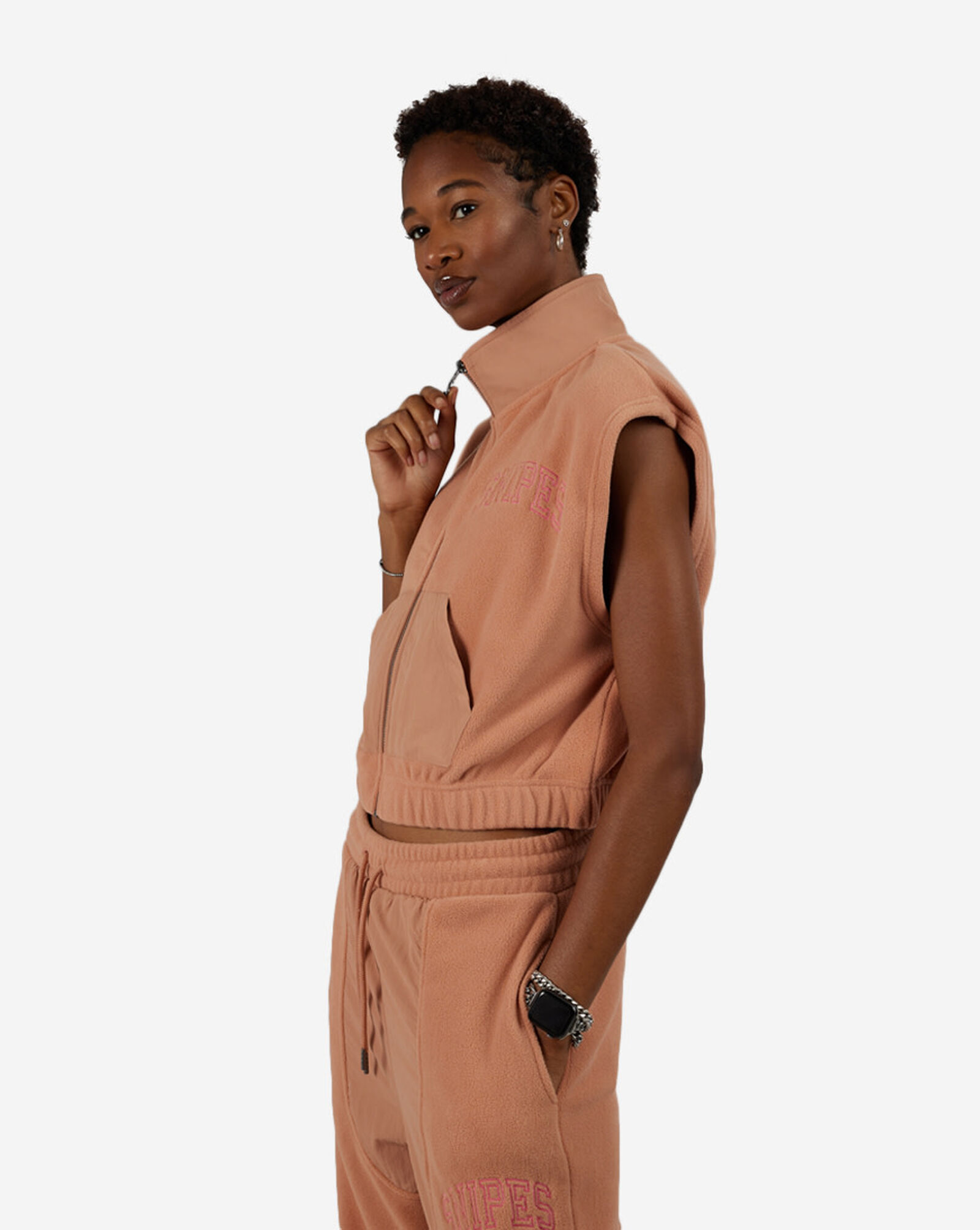 Nylon Fleece Polar Vest Cork