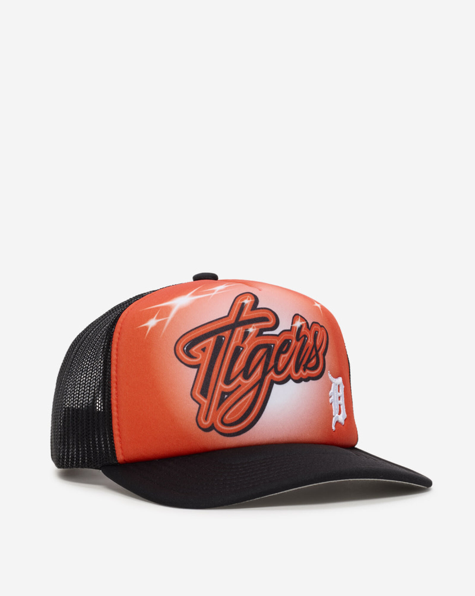 Detroit Tigers Trucker Air Brush Adjustable Hat Orange