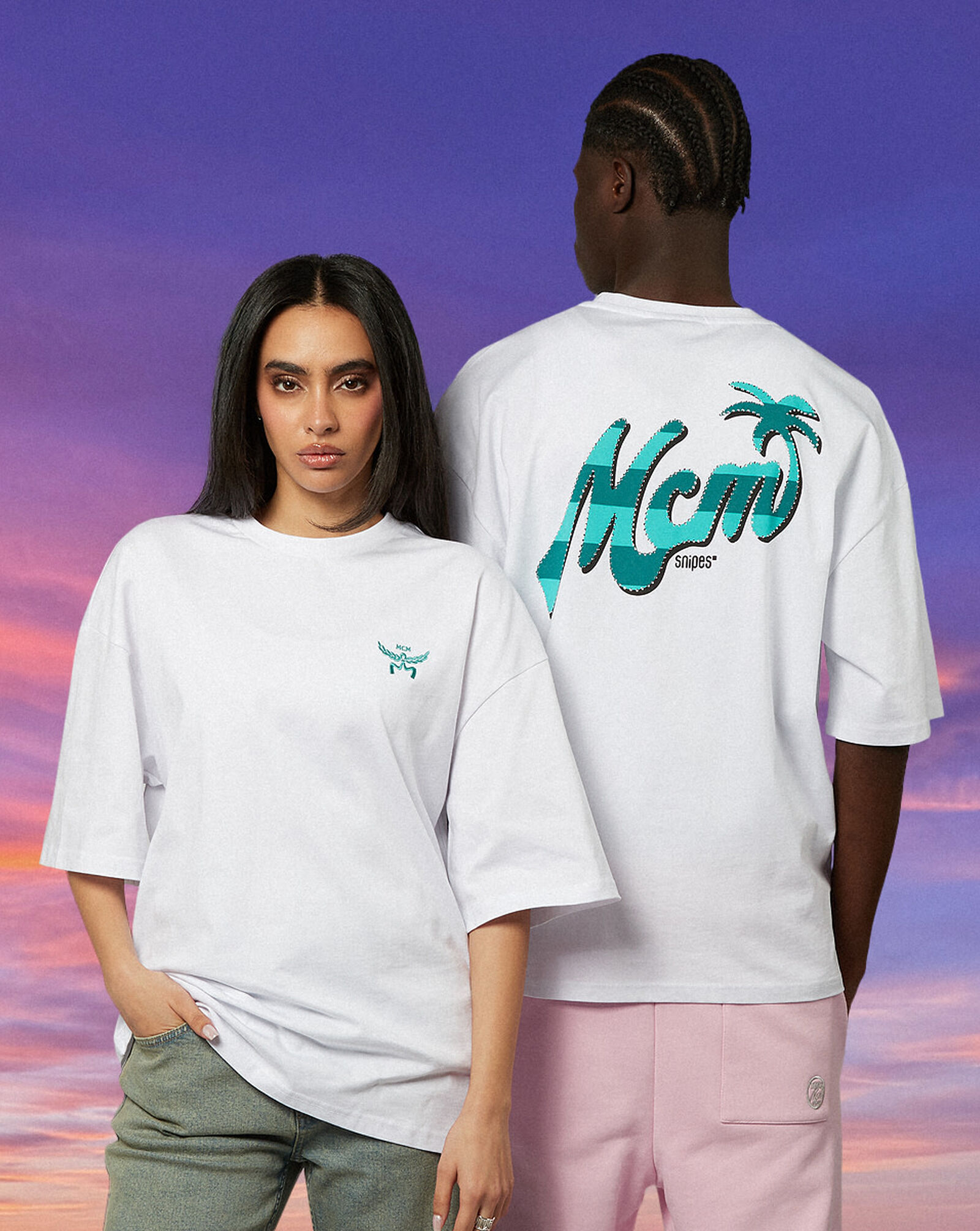 MCM x SNIPES Miami T-Shirt White