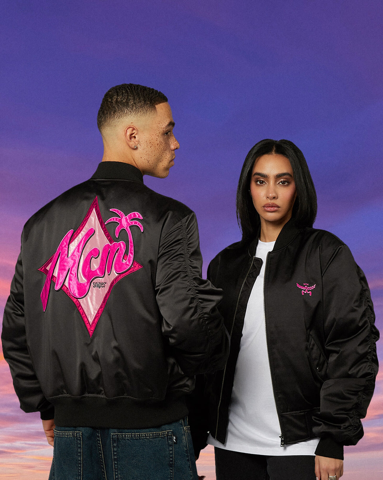 MCM x SNIPES Miami Palm Bomber Jacket Black Black