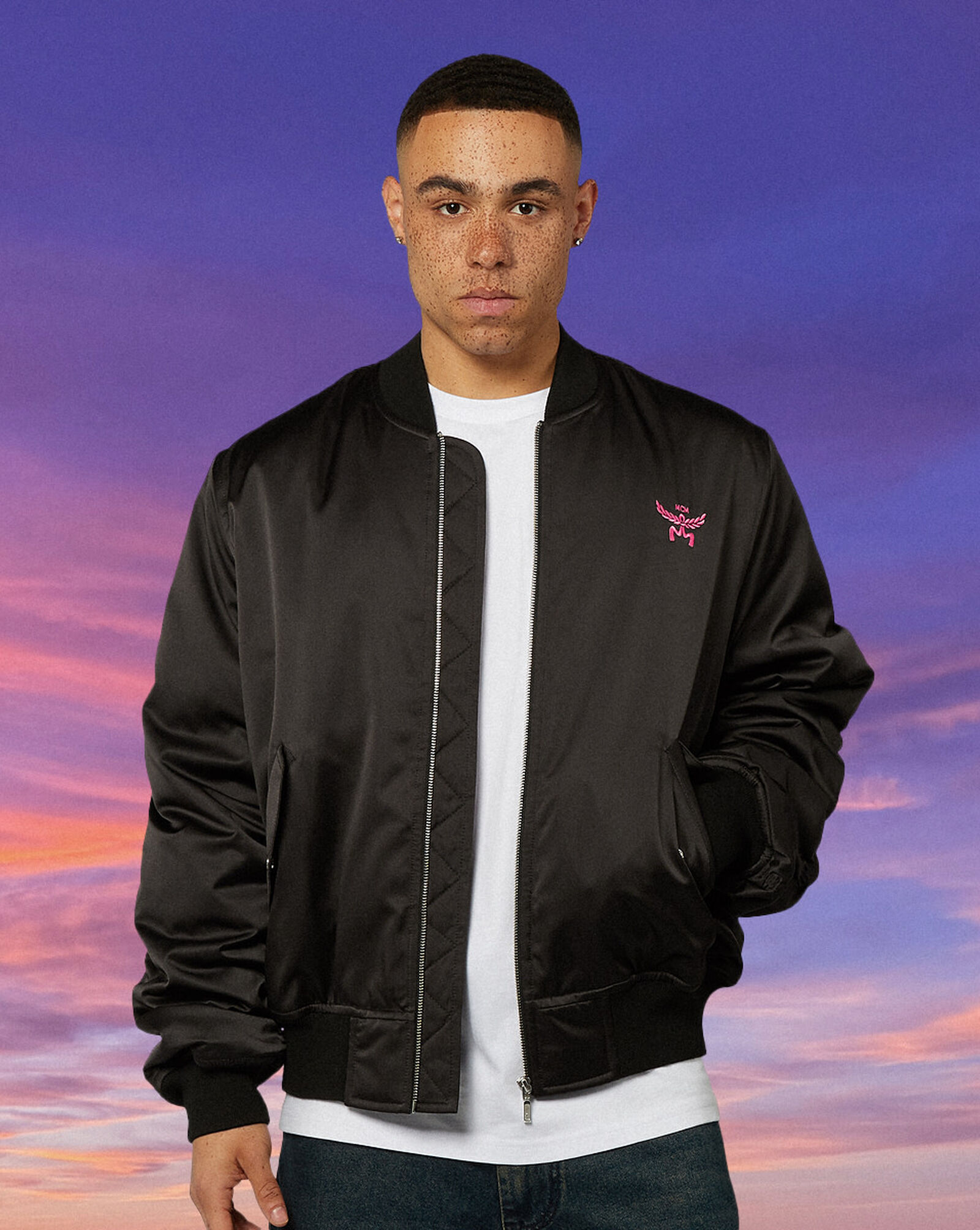MCM x SNIPES Miami Palm Bomber Jacket Black Black