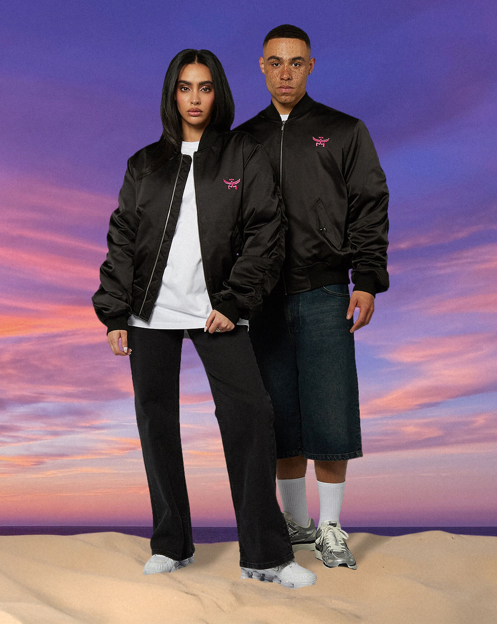 MCM x SNIPES Miami Palm Bomber Jacket Black Black