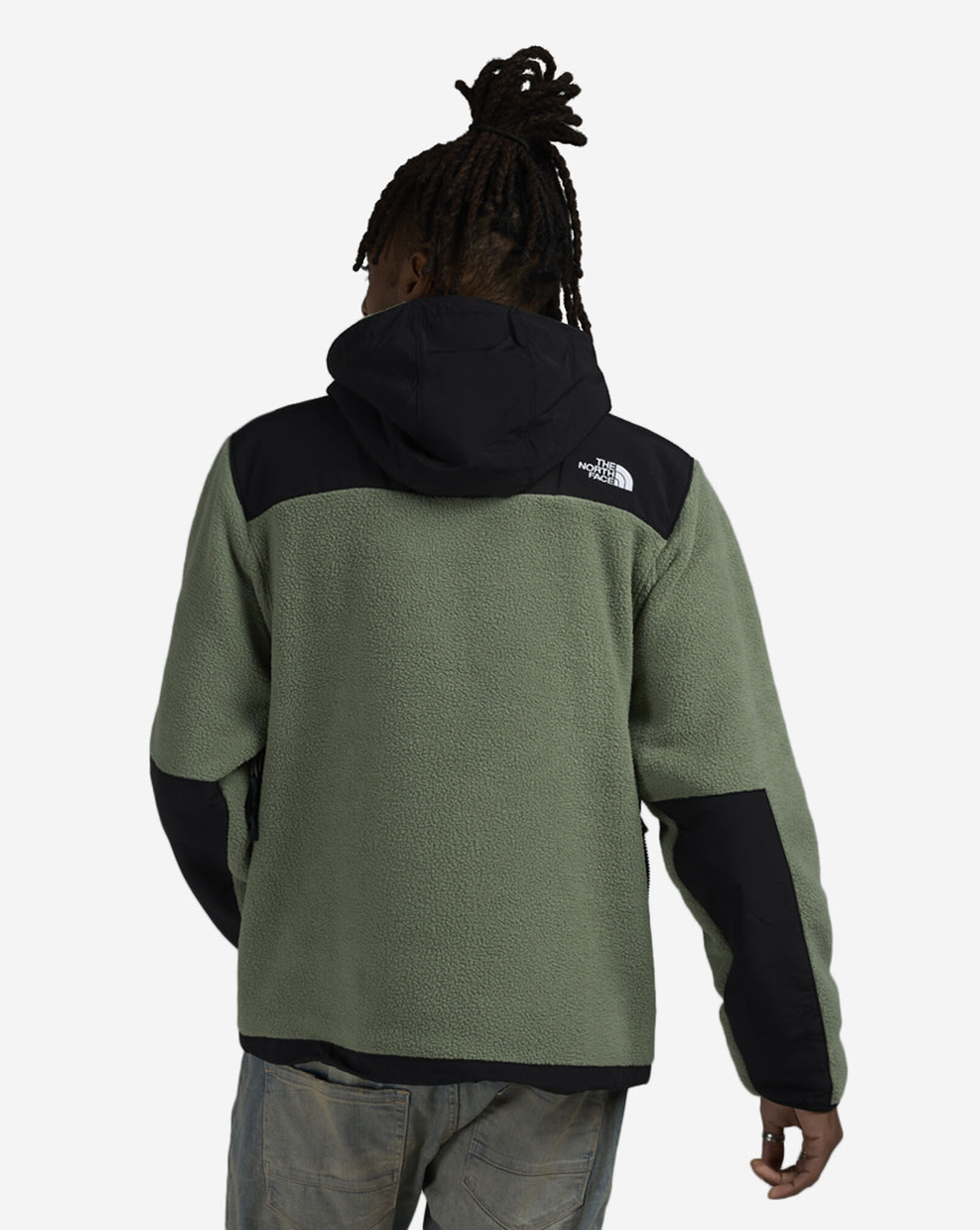 Retro Denali Hoodie Jacket Bark Mist | TNF Black