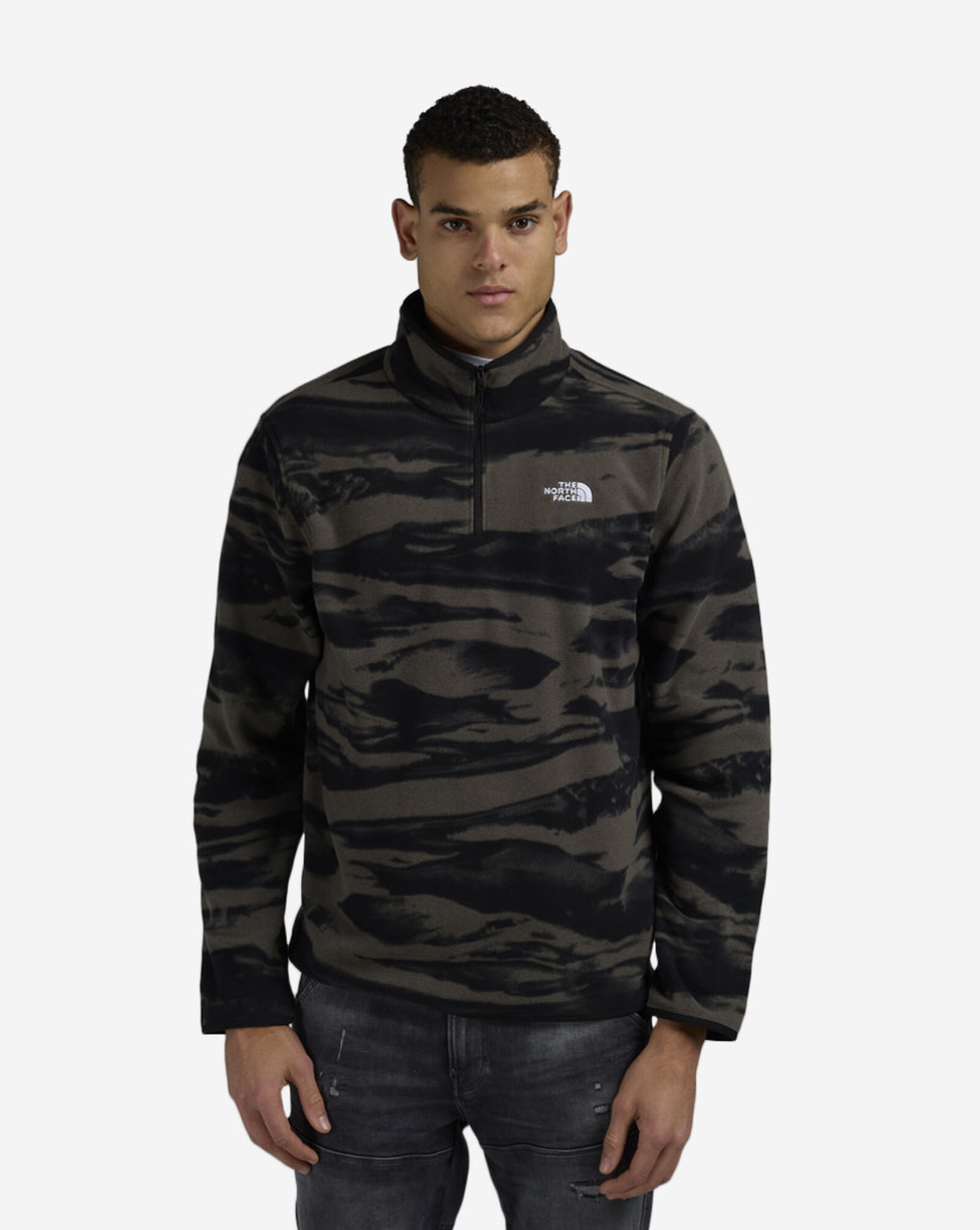 Glacier Fleece Quarter Zip Jacket Green Camo