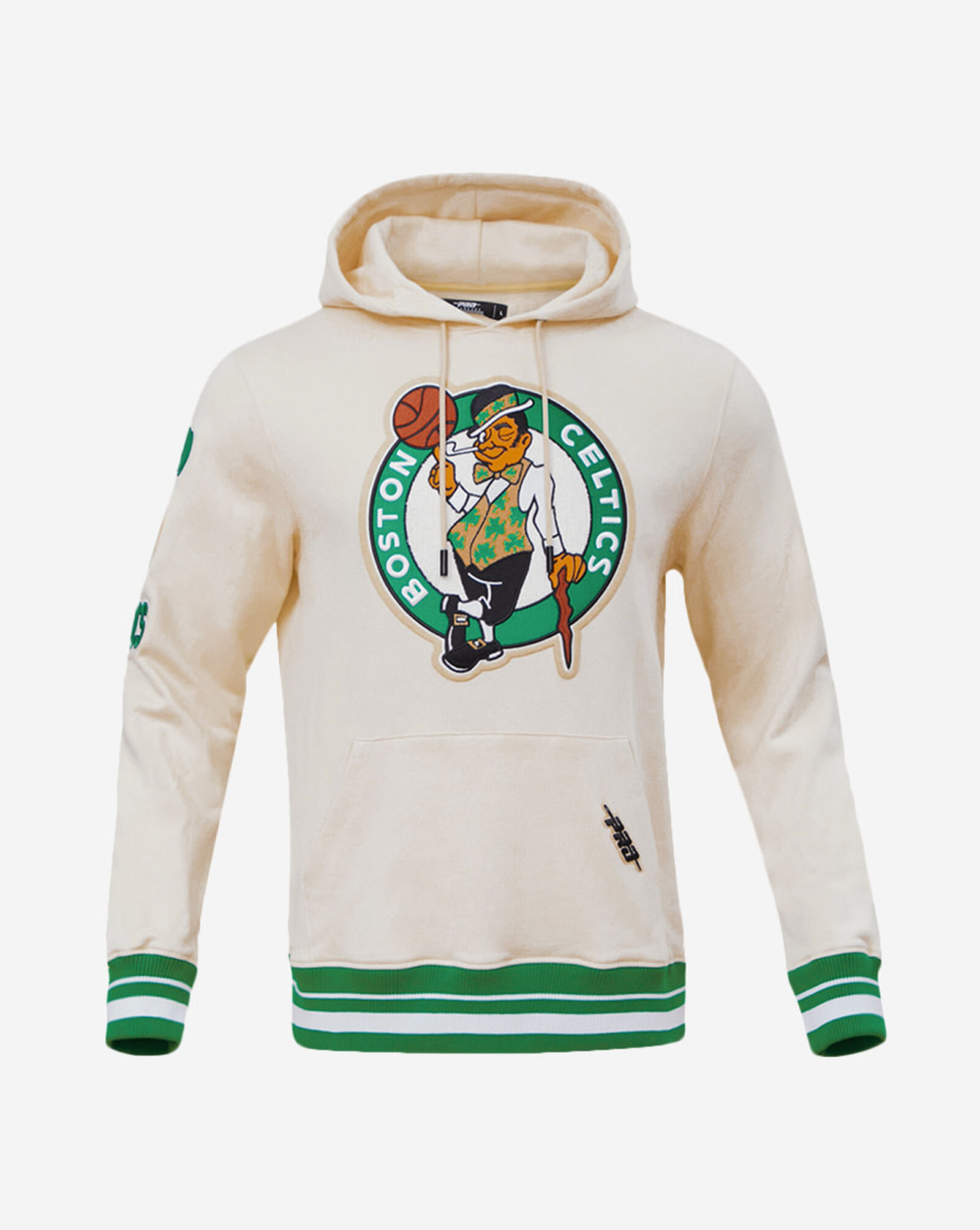 Boston Celtics Retro Classic Fleece Pull Over Hoodie Cream