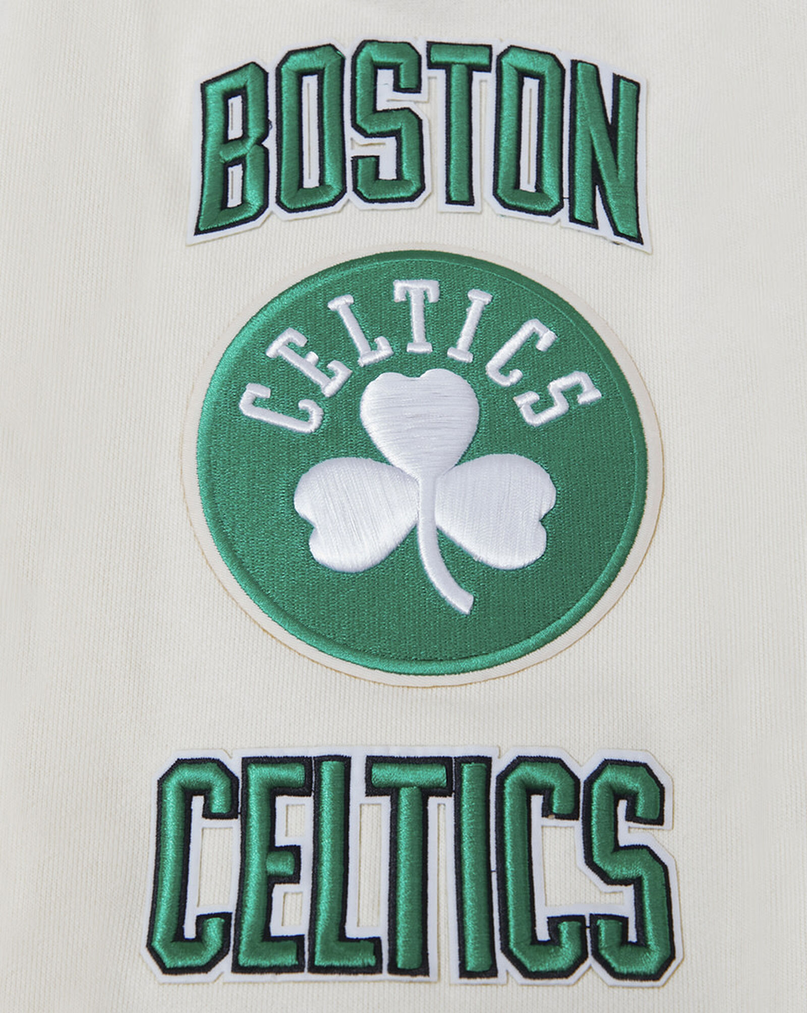 Boston Celtics Retro Classic Fleece Pull Over Hoodie Cream