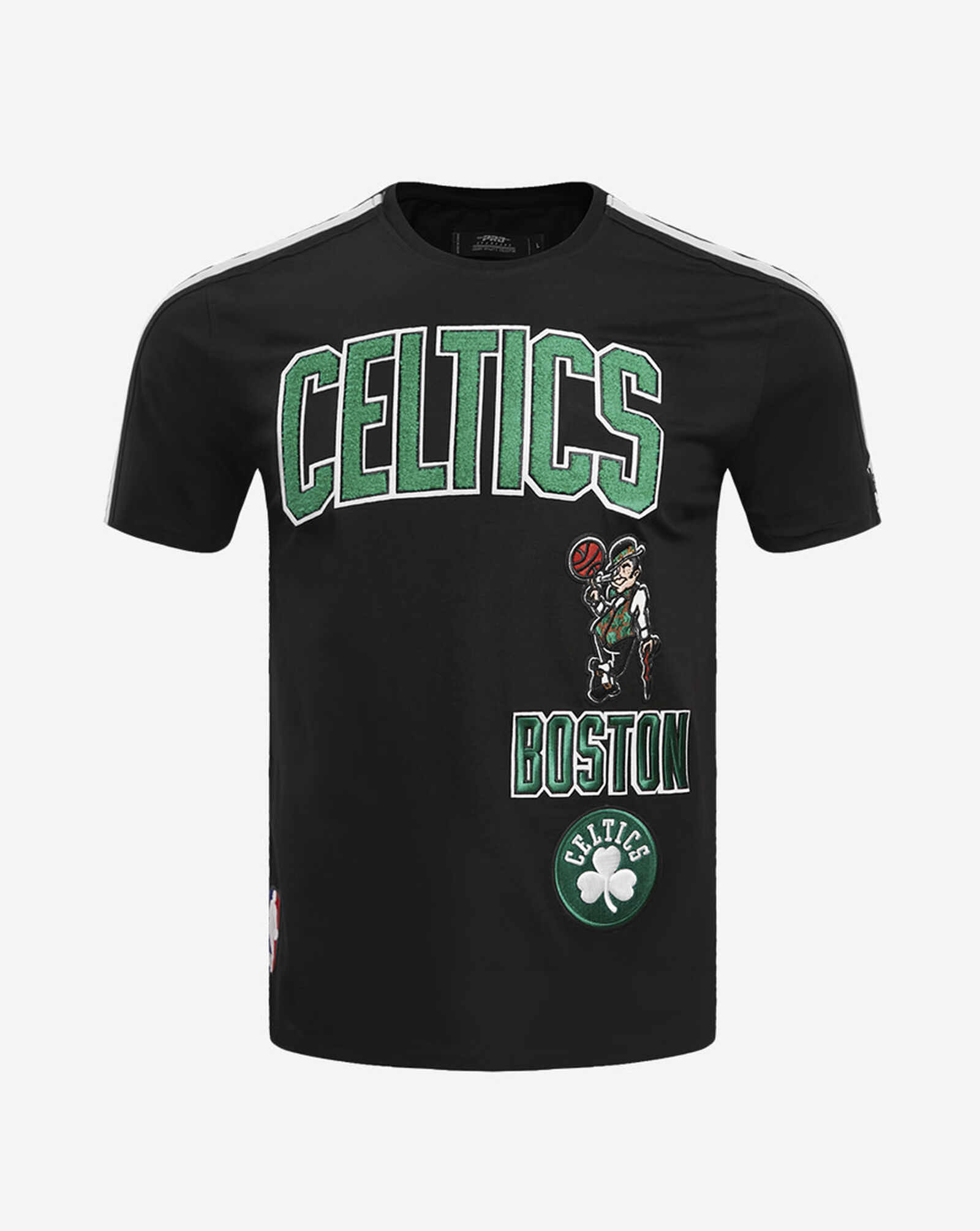 Boston Celtics Retro Classic Striped Tee Black