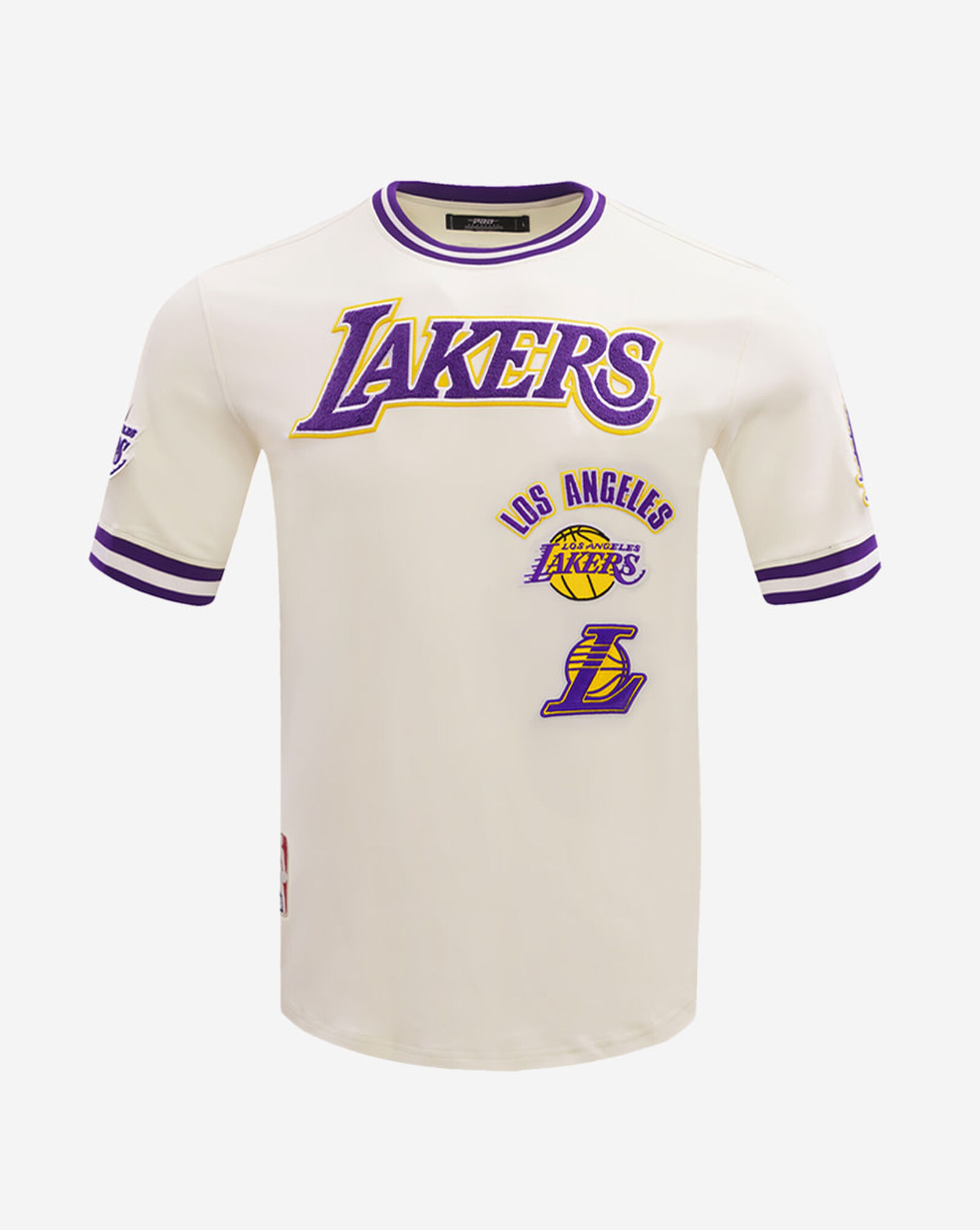 Los Angeles Lakers Retro Classic Double Knit Tee Cream