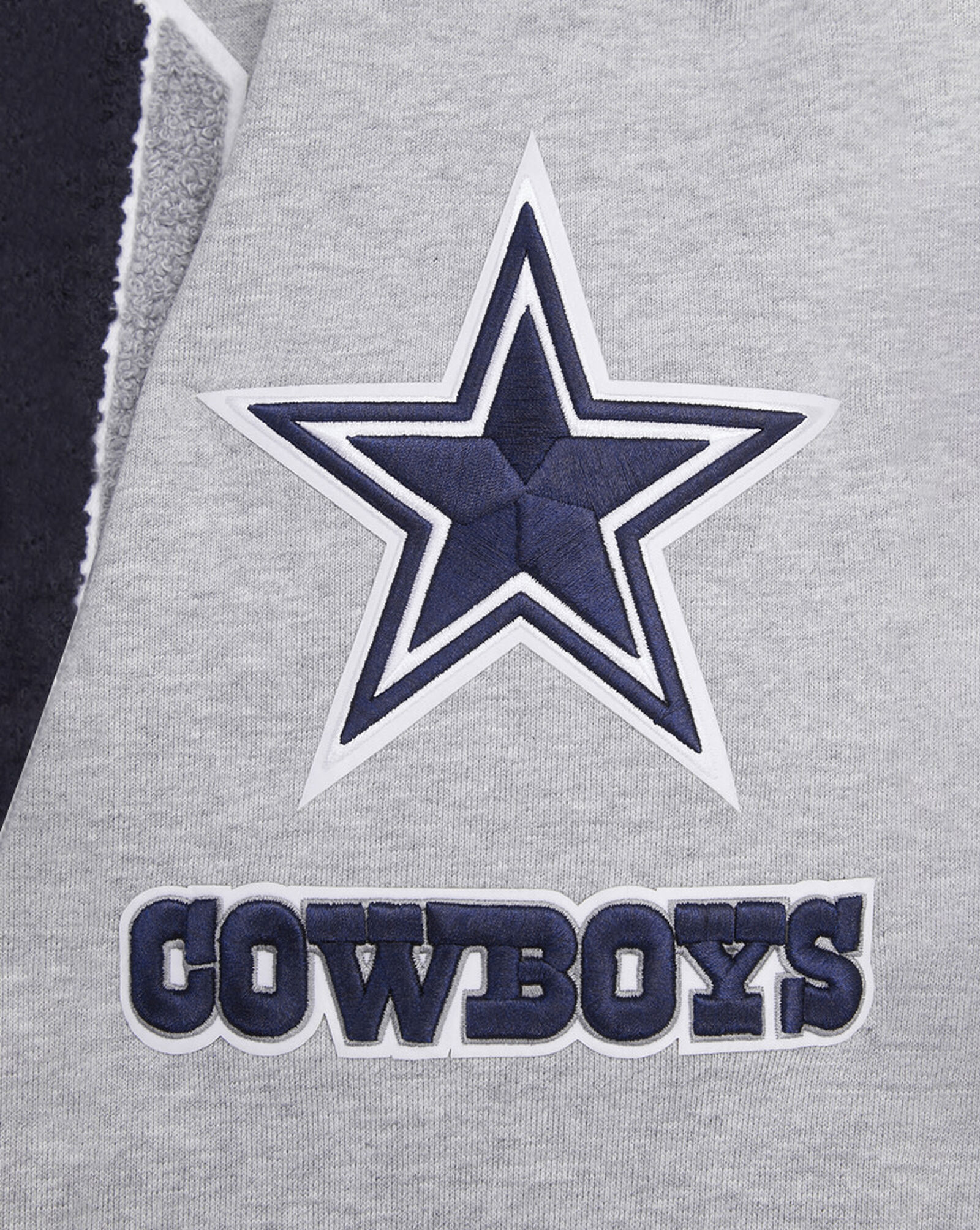 Dallas Cowboys Mash Up Rib Fleece Crewneck Grey