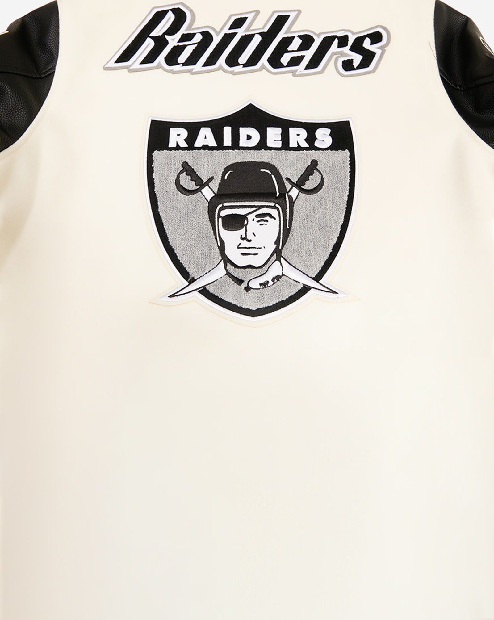 Las Vegas Raiders Retro Classic Rib Wool Varsity Jacket Egg | Black