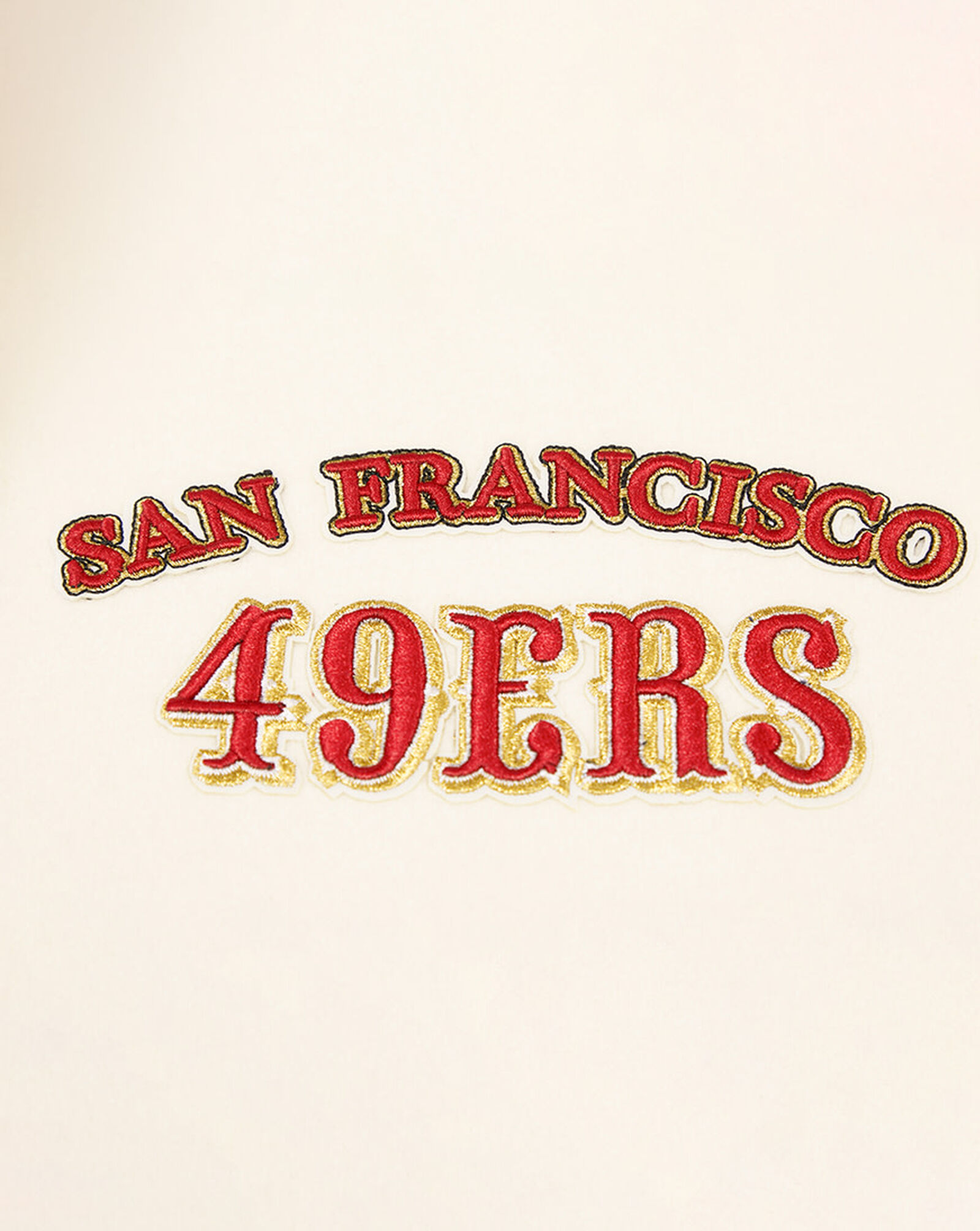 San Francisco 49Ers Retro Classic Rib Wool Varsity Jacket Cream | Red 4 San Francisco 49Ers Retro Classic Rib Wool Varsity Jacket Cream | Red