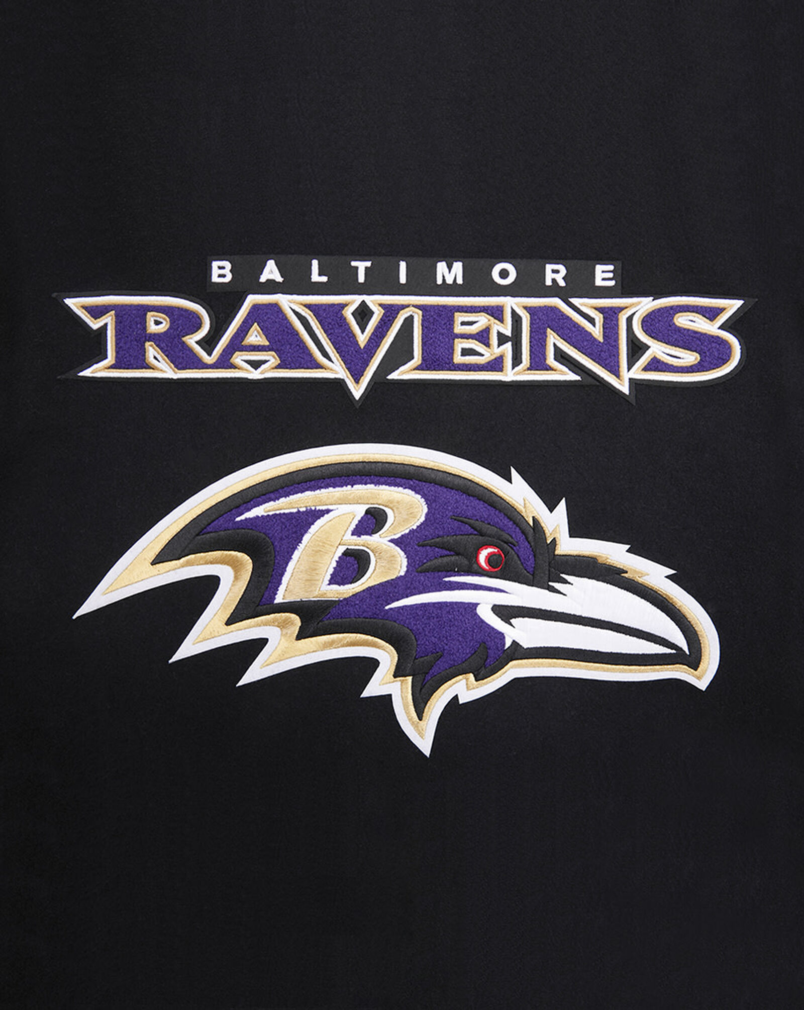 Baltimore Ravens Mash Up Rib Wool Varsity Jacket Black | White