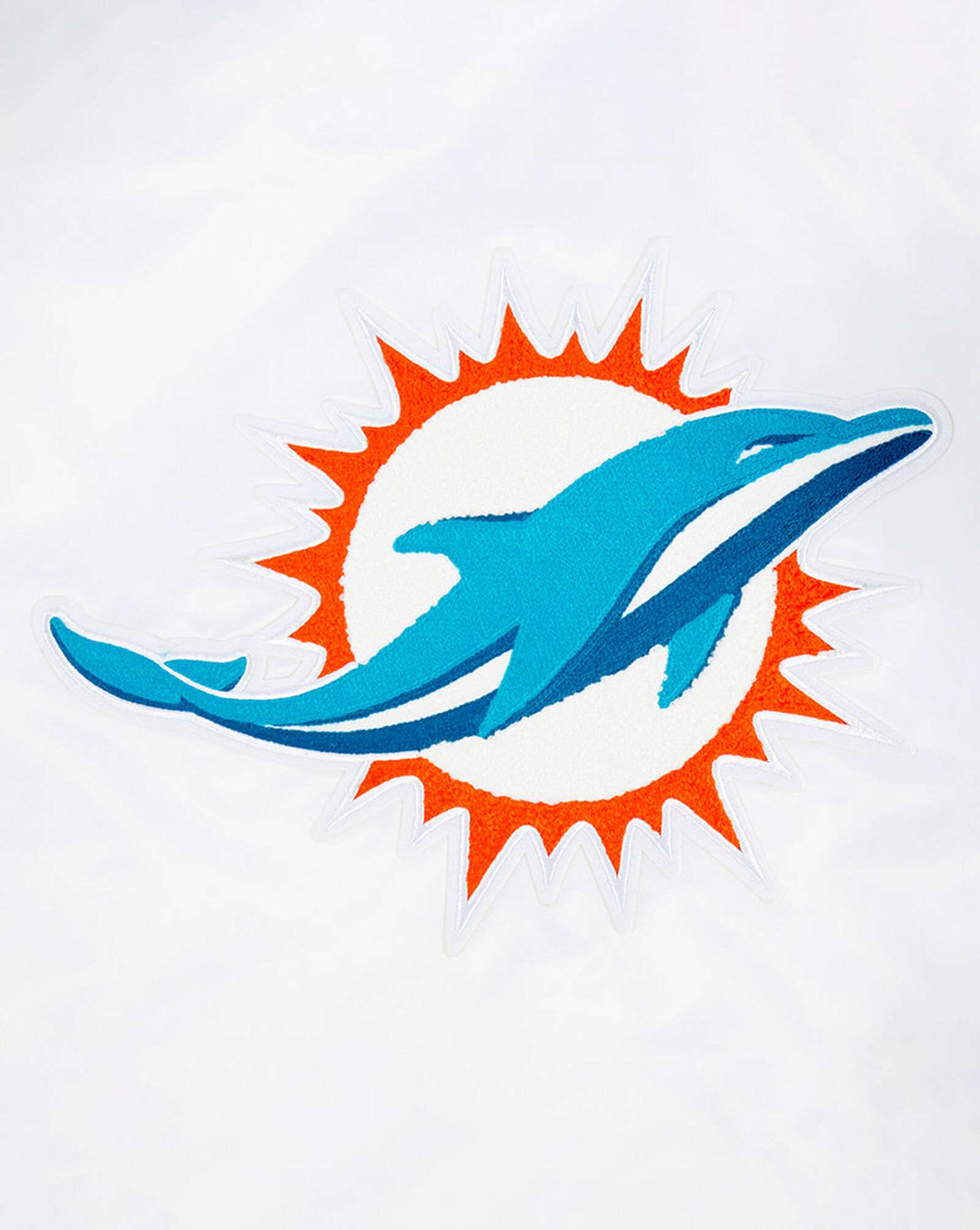 Miami Dolphins Mash Up Rib Satin Jacket White