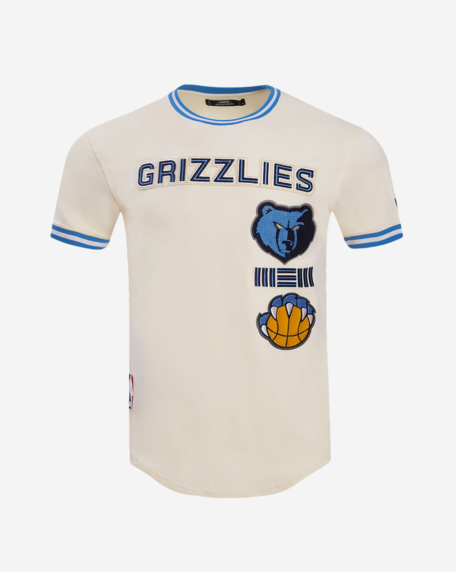 Memphis Grizzlies Retro Classic Double Knit Tee Cream