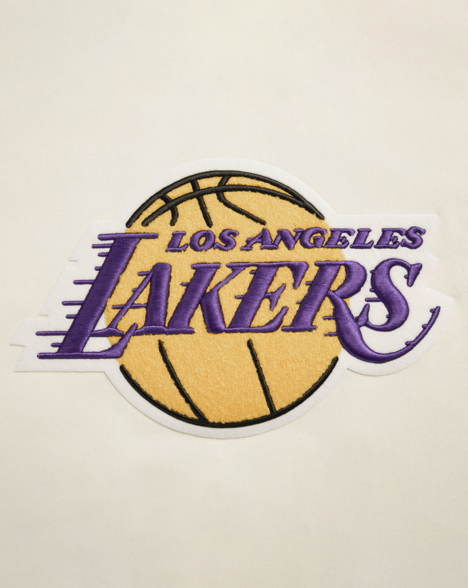 Los Angeles Lakers Retro Classic Fleece Cropped Pullover Hoodie Cream 4 Los Angeles Lakers Retro Classic Fleece Cropped Pullover Hoodie Cream