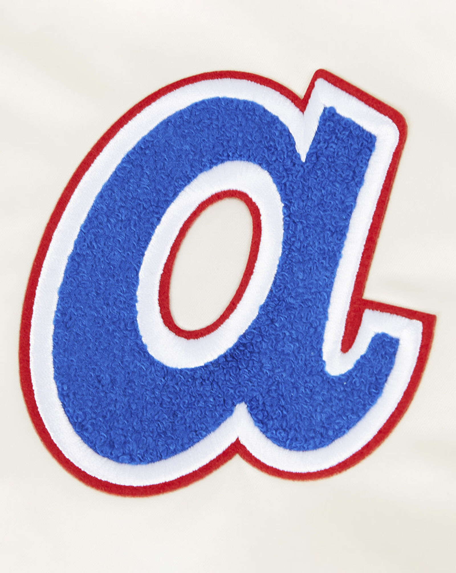 Atlanta Braves Retro Classic Rib Satin Jacket Cream