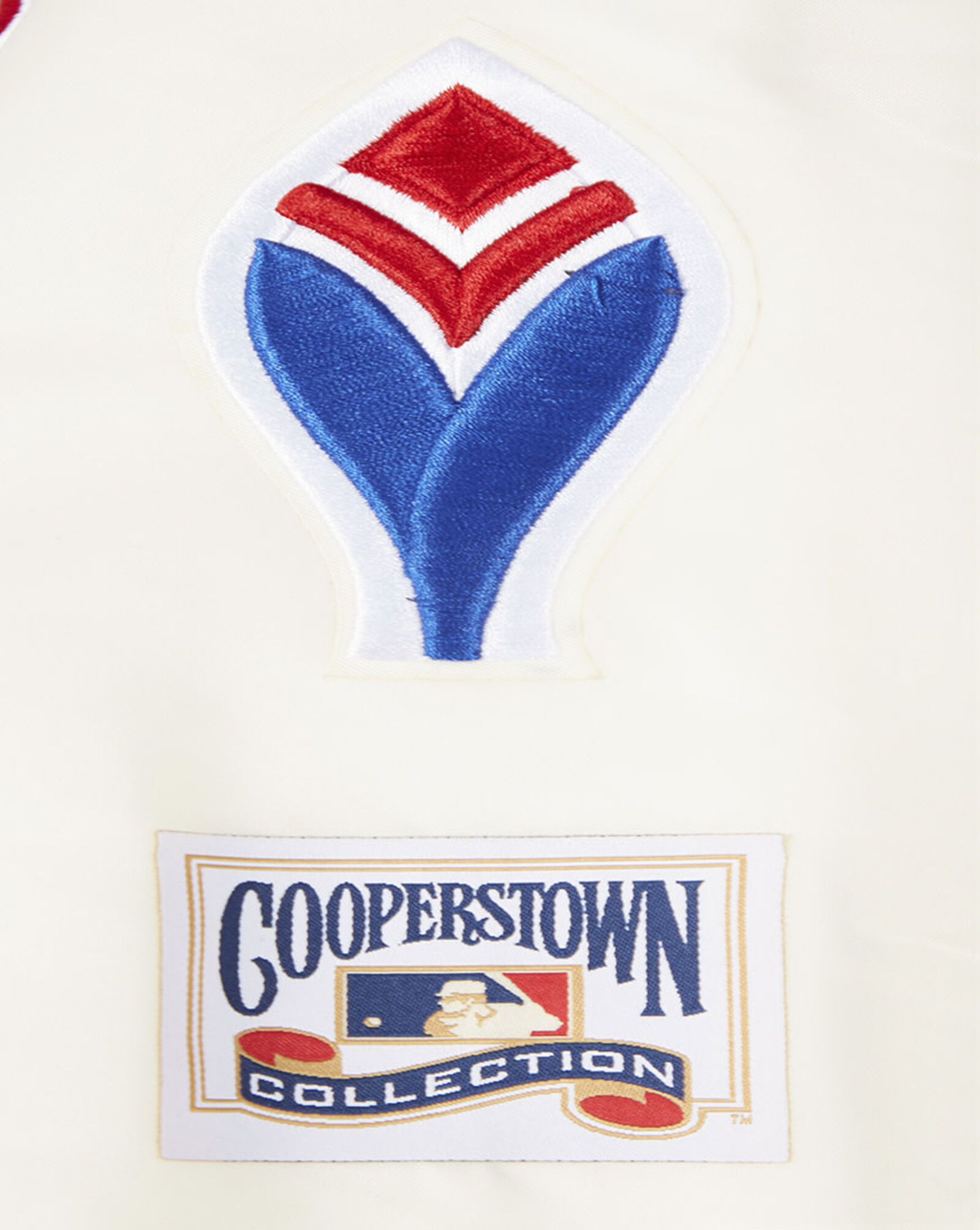 Atlanta Braves Retro Classic Rib Satin Jacket Cream 4 Atlanta Braves Retro Classic Rib Satin Jacket Cream