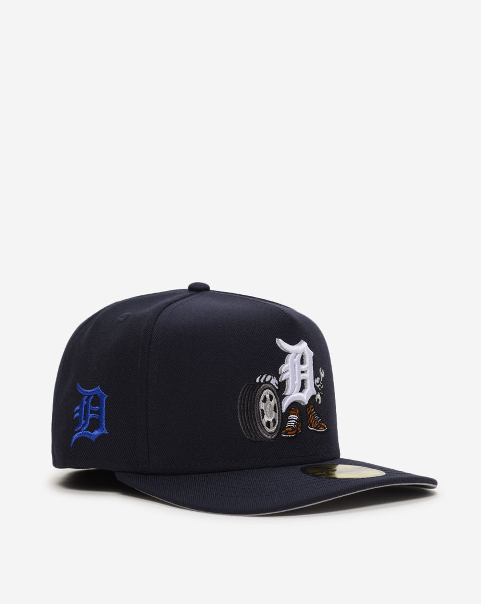 59Fifty Detroit Tigers Cartoon A-Frame Fitted Hat  Navy