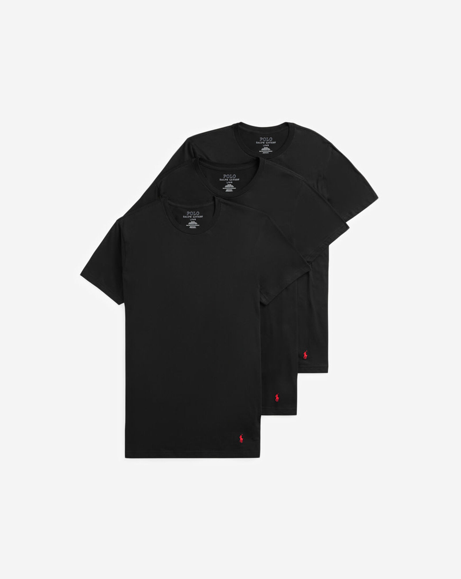 3Pk Classic Fit Crew Tee Black