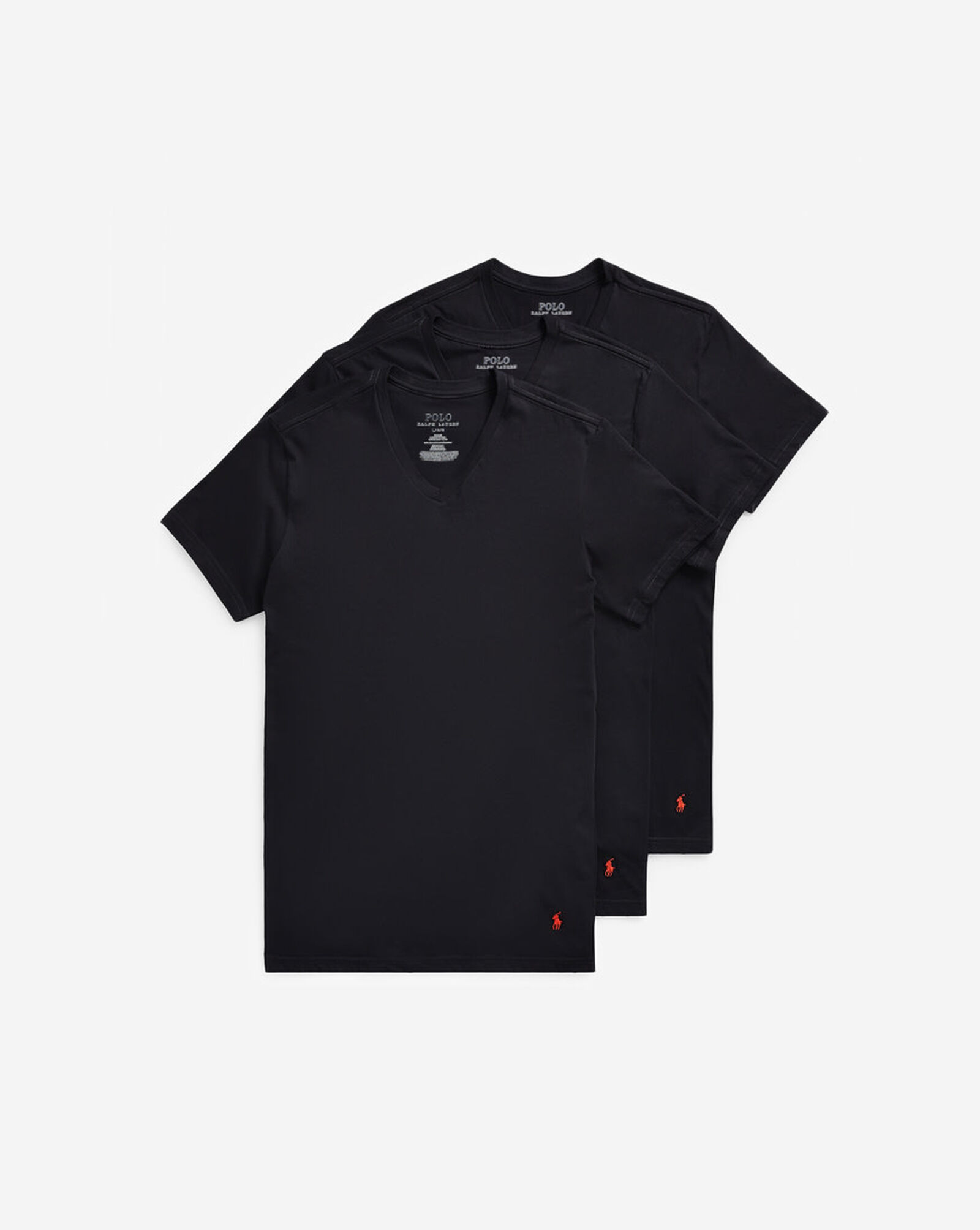 3Pk Slim V-Neck Tee Black
