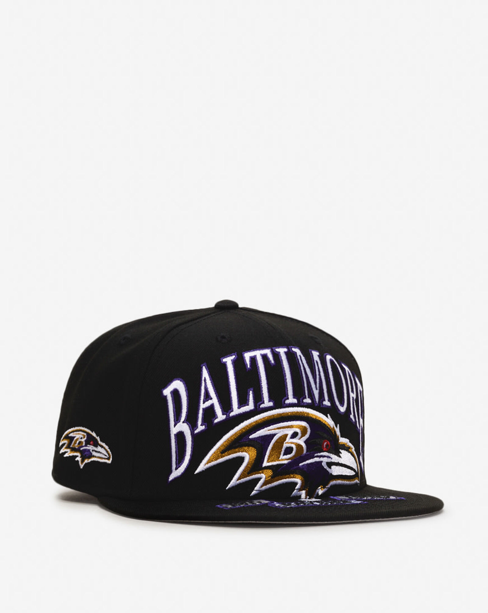 59Fifty Baltimore Ravens Oversized Script Fitted Hat Black