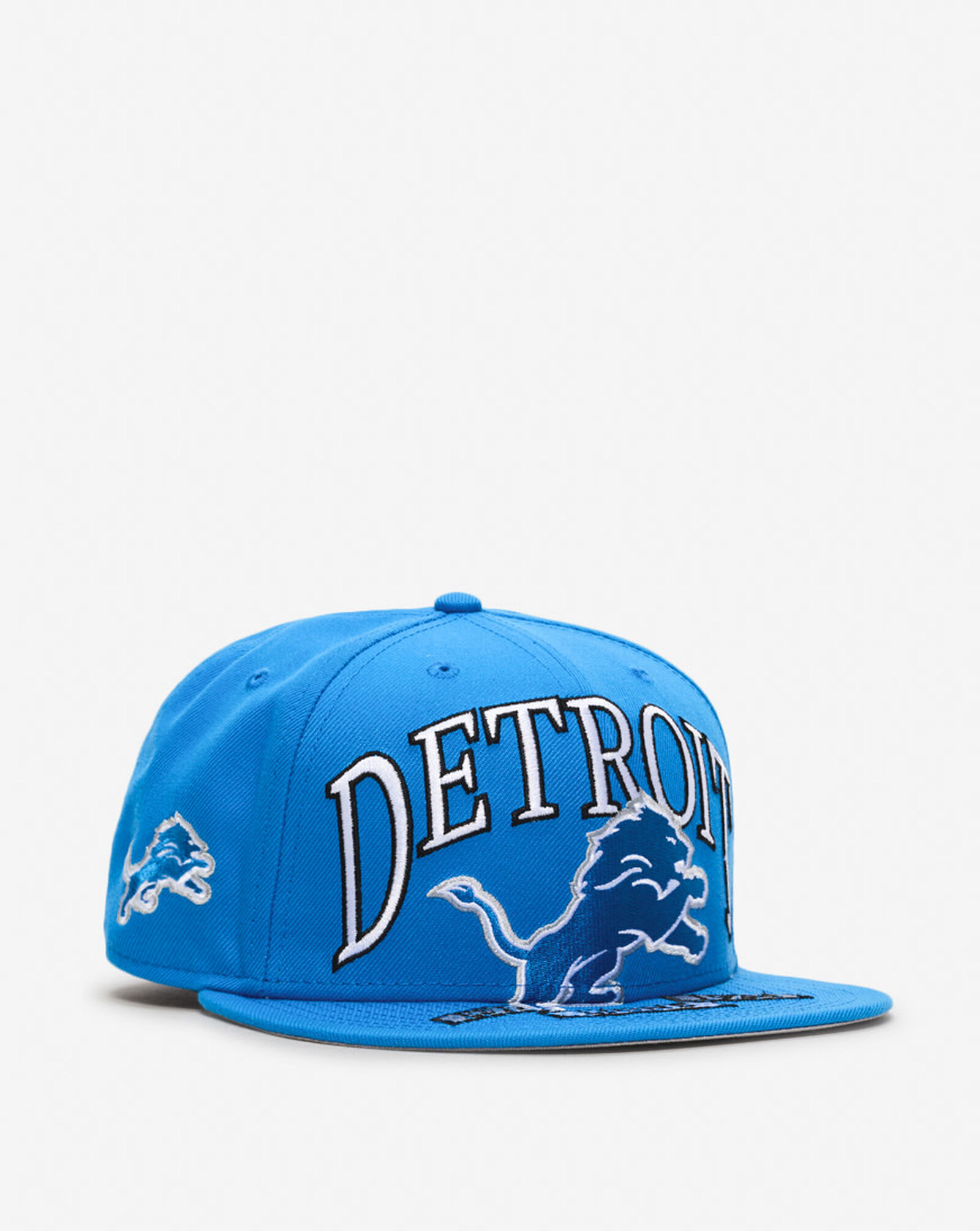 59Fifty Detroit Lions Oversized Script Fitted Hat Blue
