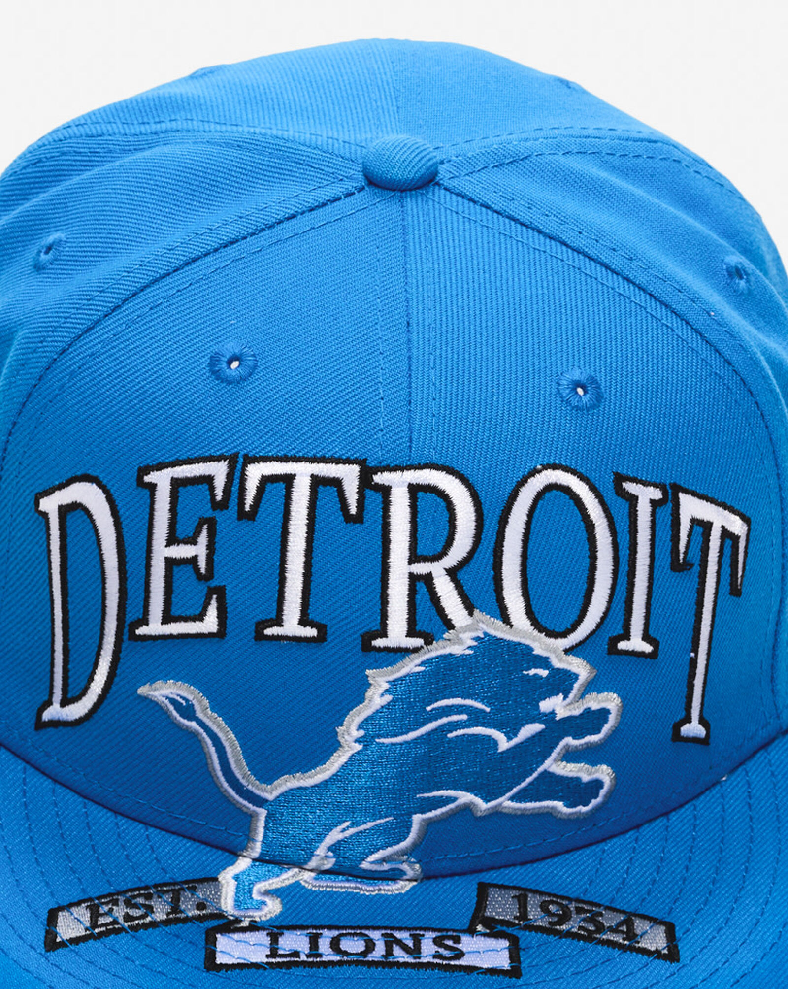 59Fifty Detroit Lions Oversized Script Fitted Hat Blue