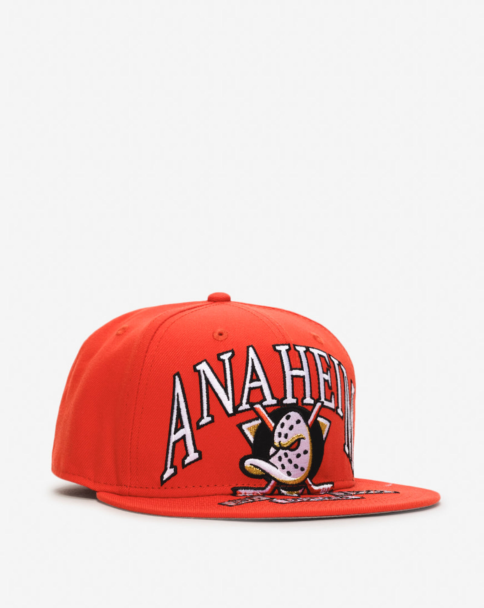 59Fifty Anaheim Ducks Oversized Script Fitted Hat Orange