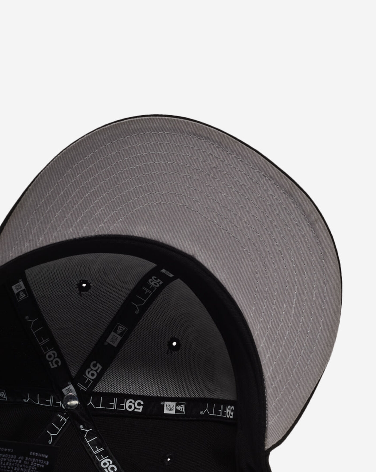 59Fifty Chicago Black Hawks Oversized Script Fitted Hat Black