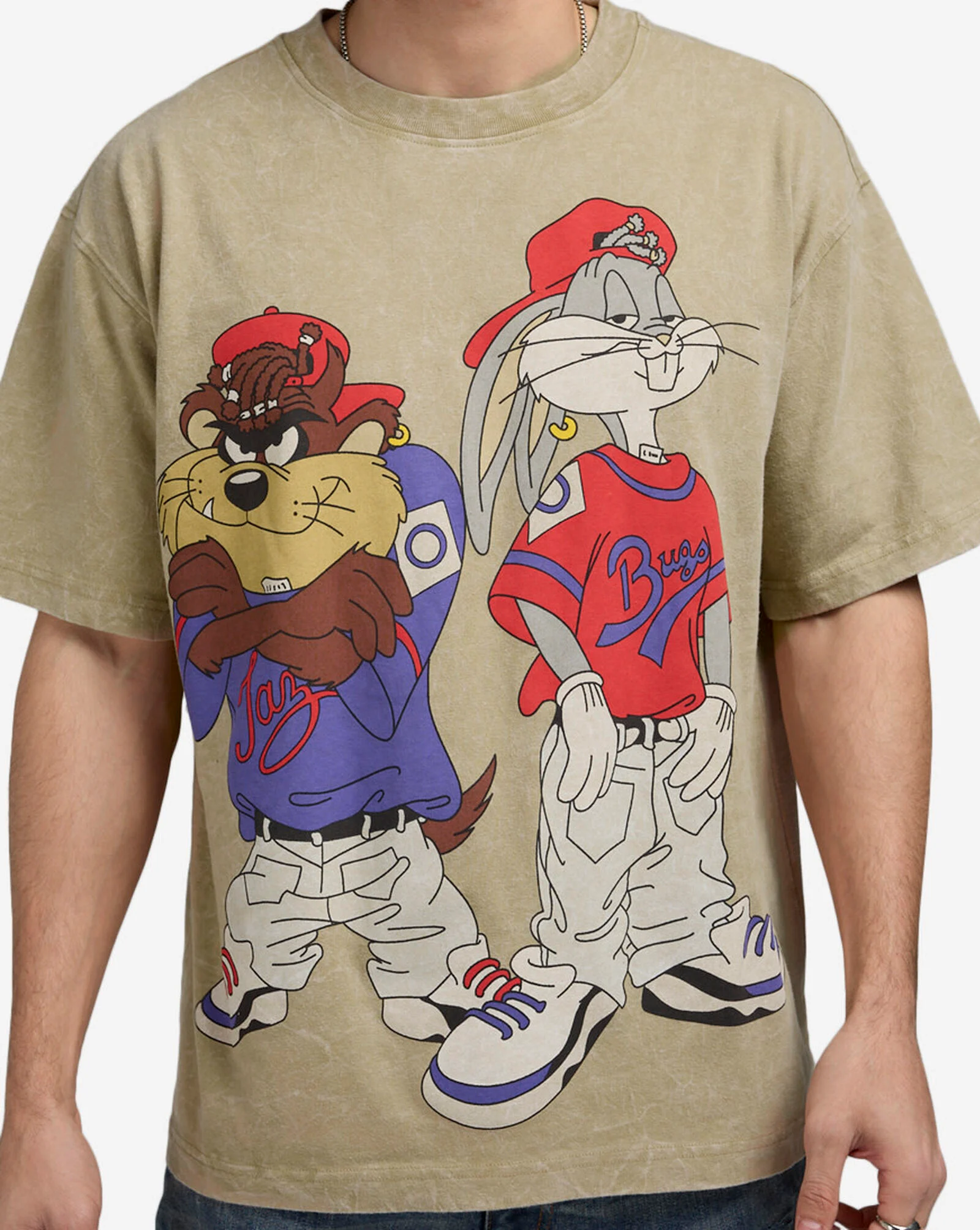 Looney Tunes Tee Washed Taupe