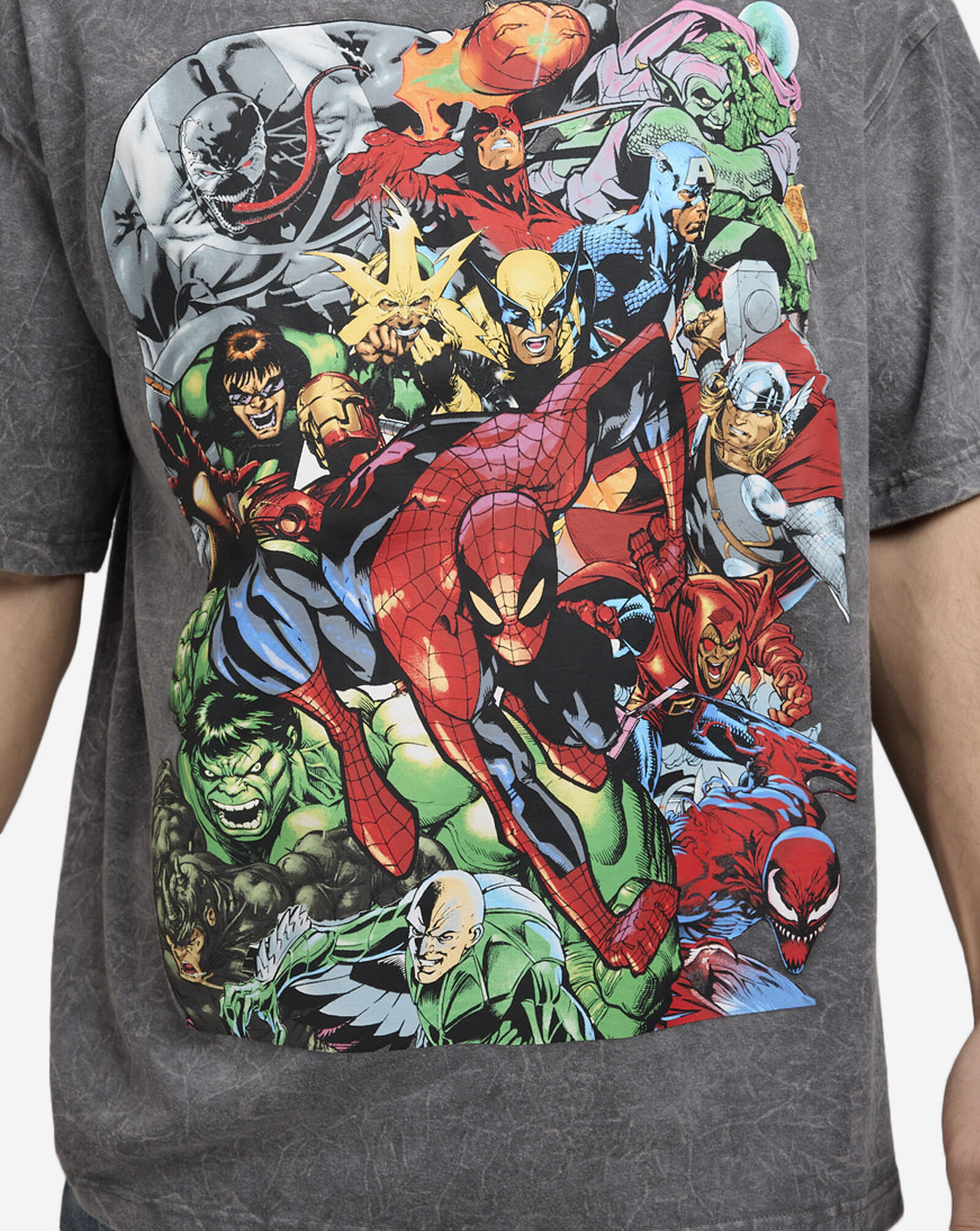 Marvel Tee Charcoal Washed