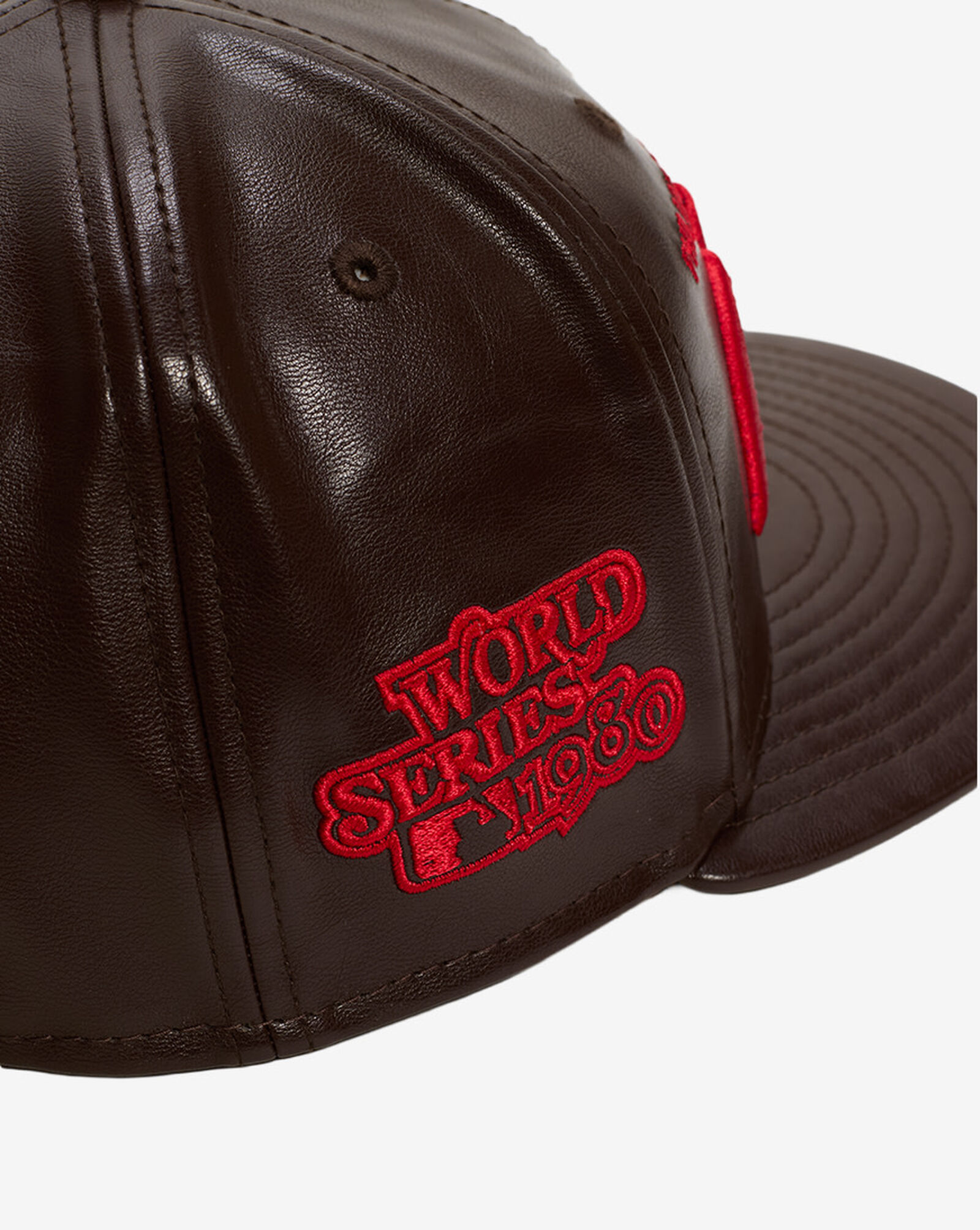 59Fifty 45th Anniversary Philadelphia Phillies Leather Fitted Hat Brown