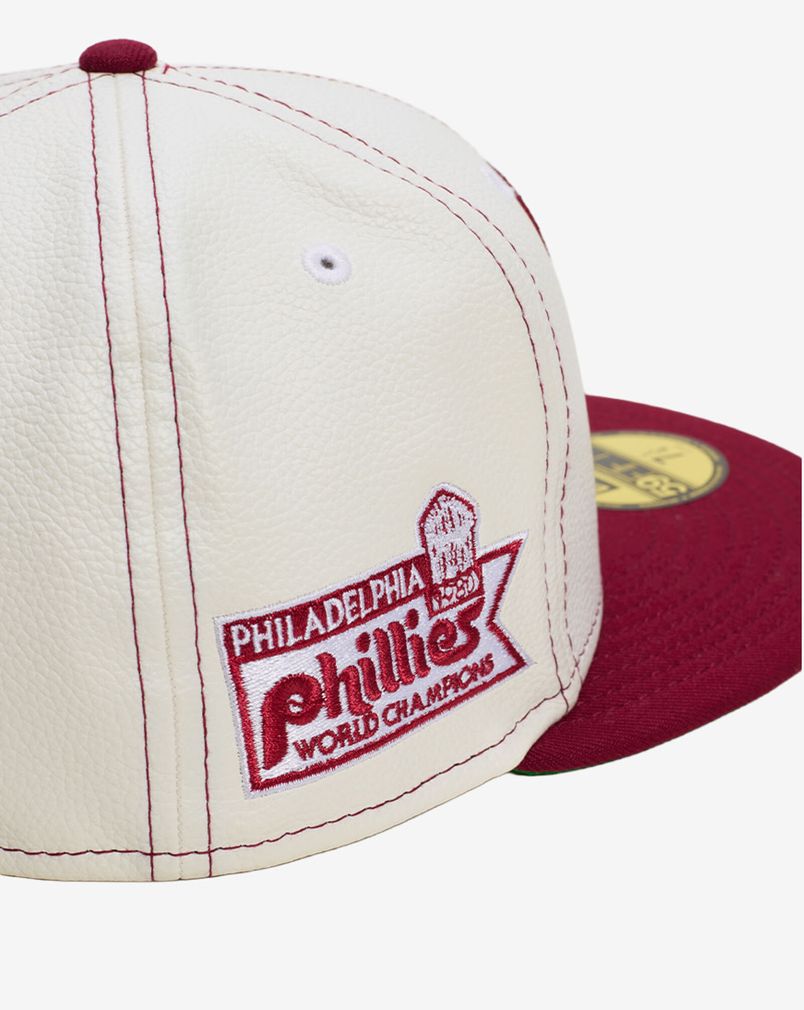 59Fifty 45th Anniversary Philadelphia Phillies Leather Fitted Hat White | Cardinal