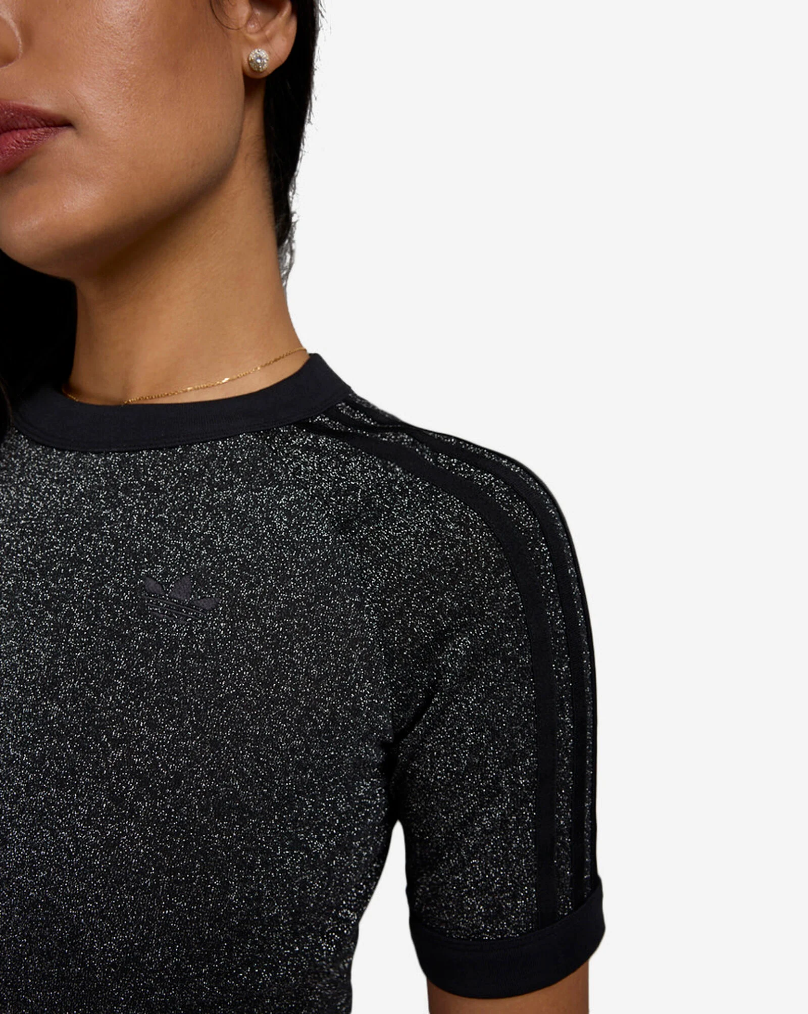 Adicolor Holiday Glitter 3-Stripes Dress Black