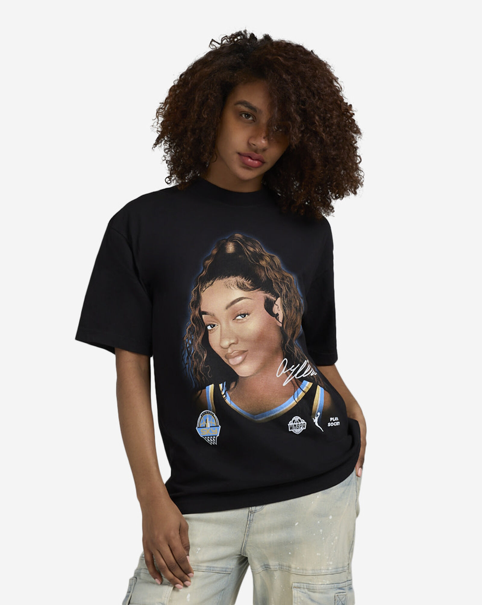 Angel Reese Tee Black