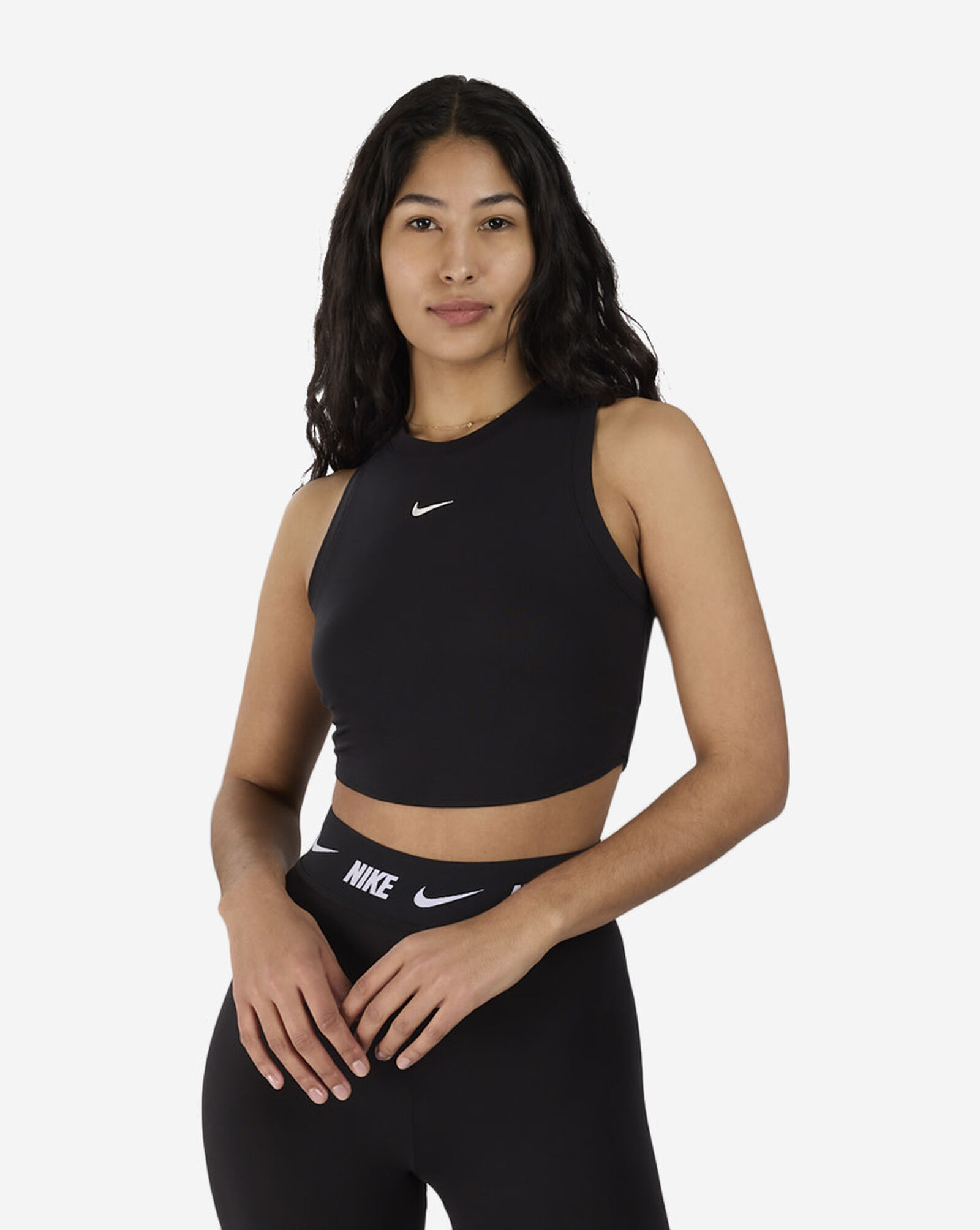 NSW Essential Rib Crop Tank Black | Sail