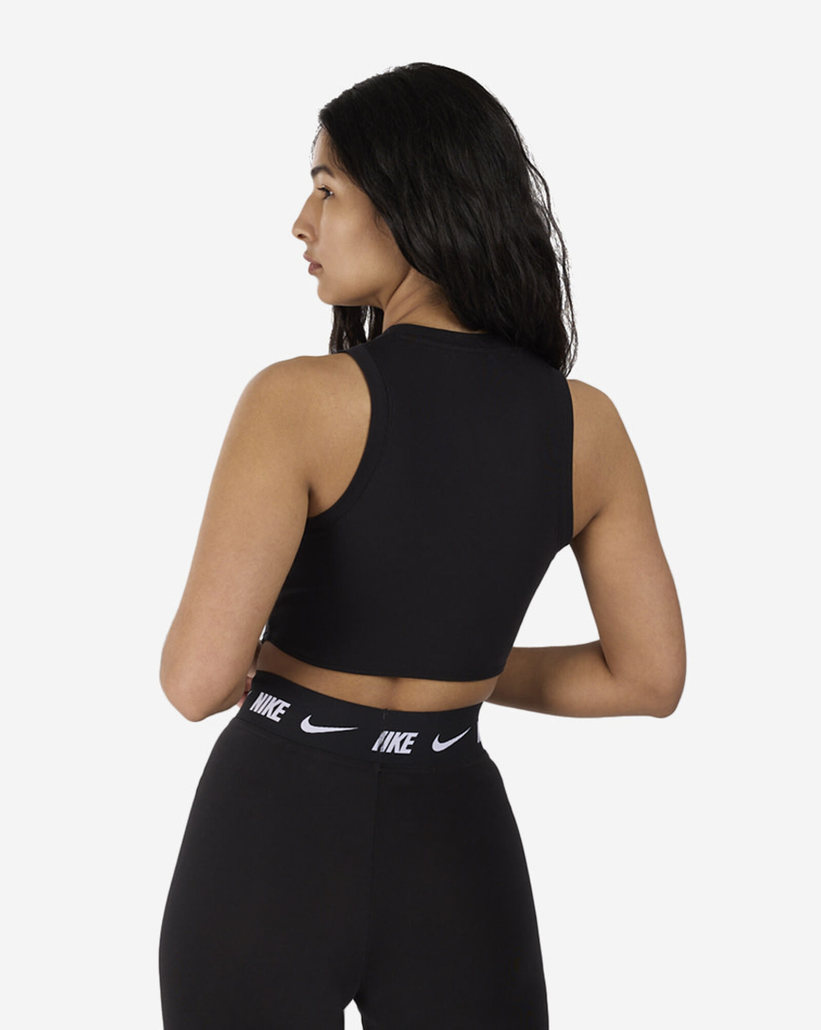 NSW Essential Rib Crop Tank Black | Sail