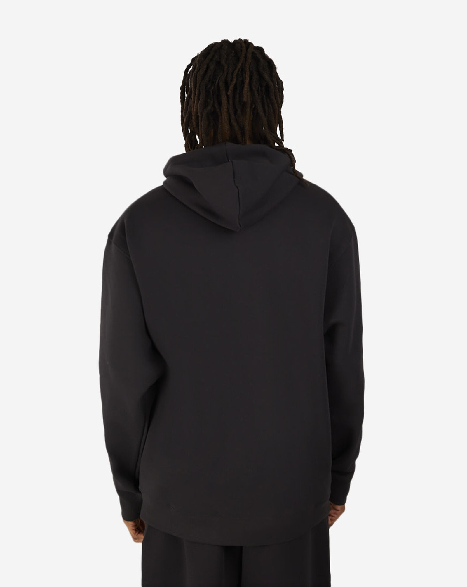 Brushed Back Small Logo Hoodie Black