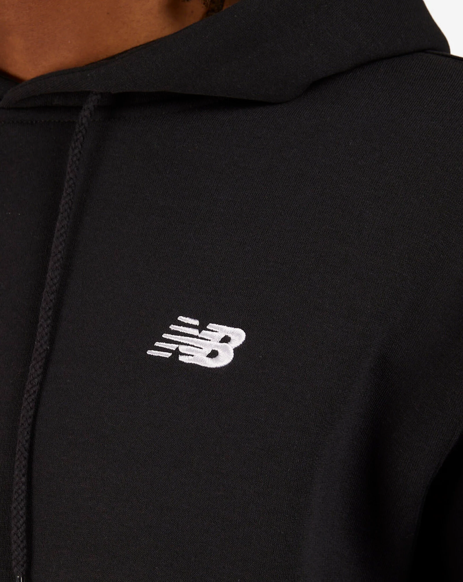 Brushed Back Small Logo Hoodie Black