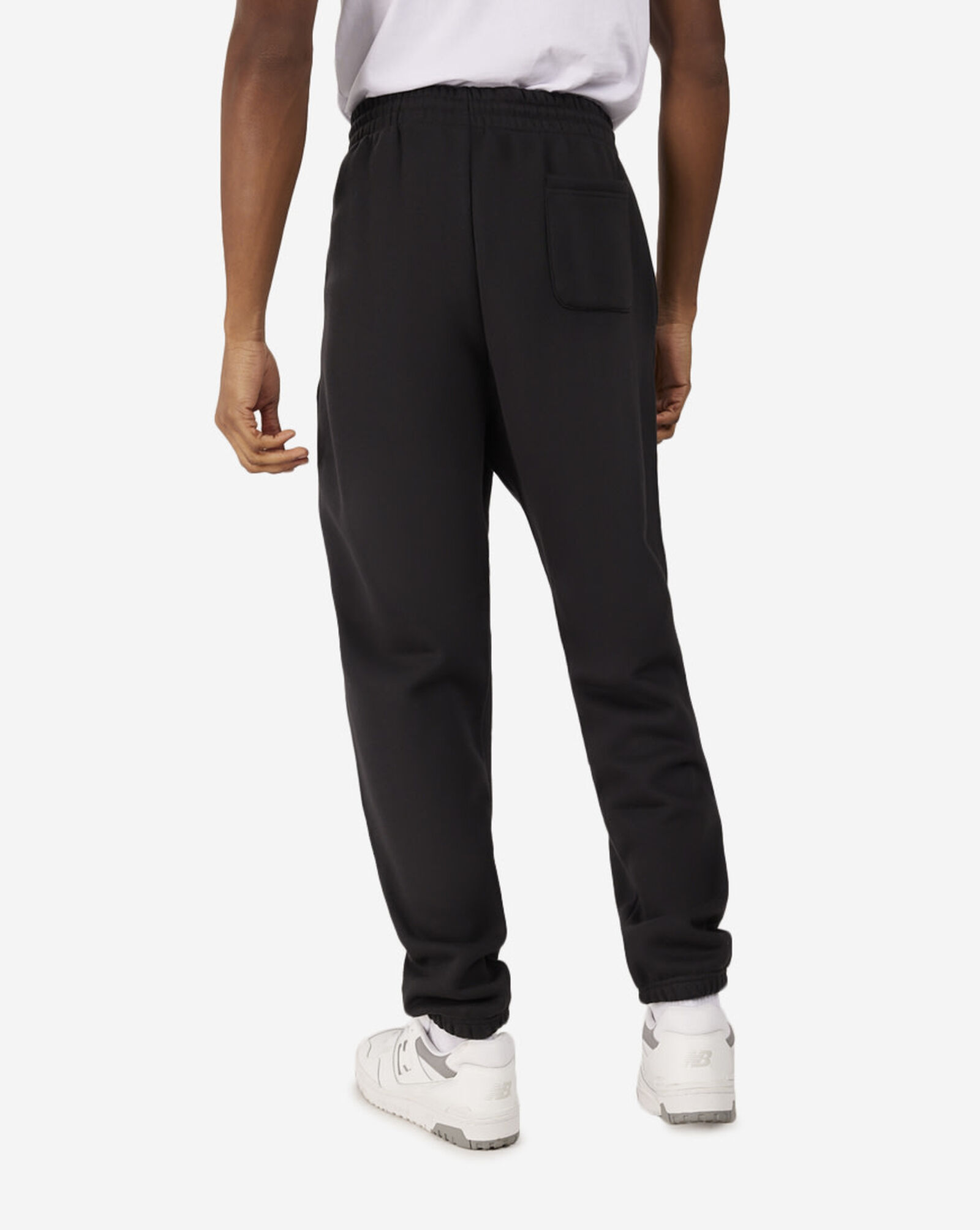 Brushed Back Small Logo Joggers Black