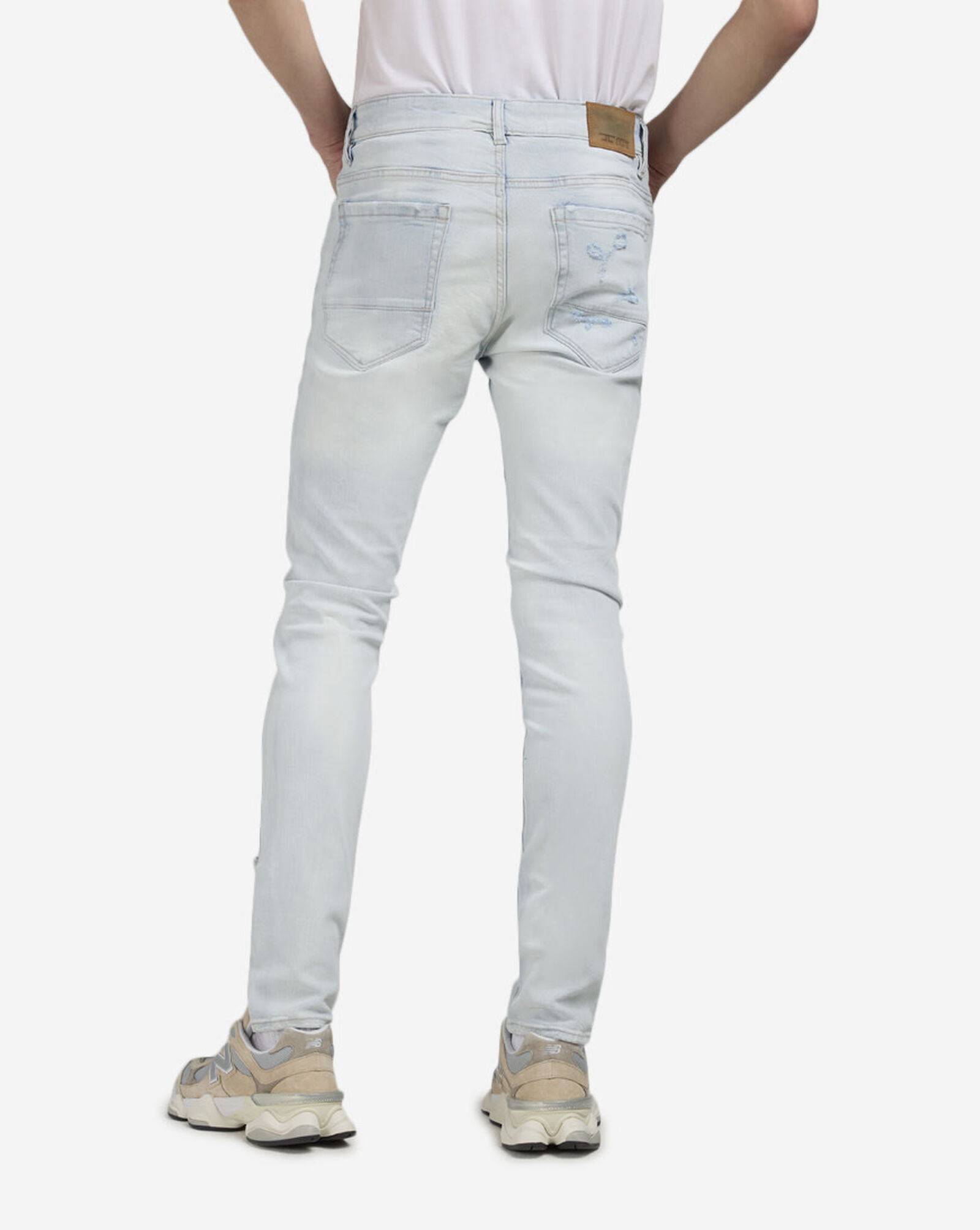 5Pkt Rip Repair Jeans Ice White