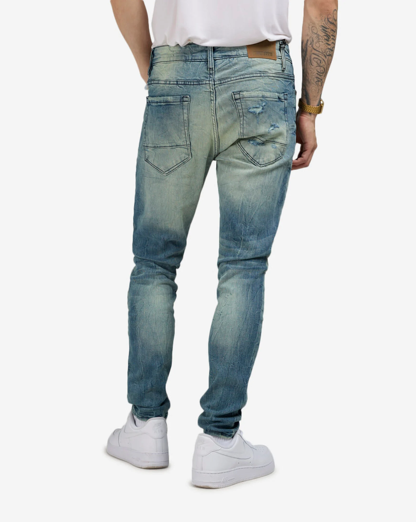 5Pkt Rip Repair Jeans Silver Pine