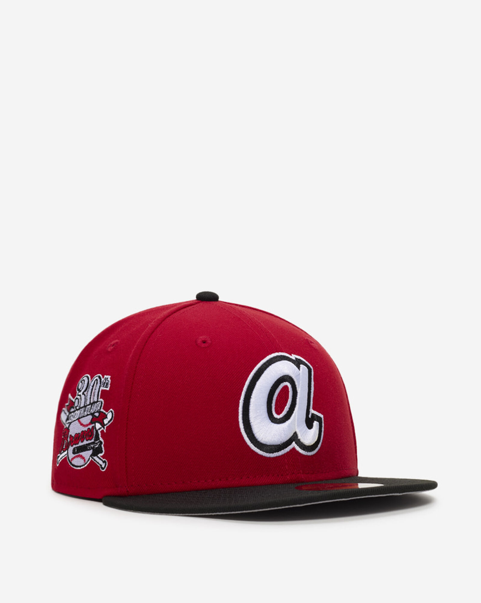 59Fifty Atlanta Braves Fire Red Fitted Hat Scarlet | Black